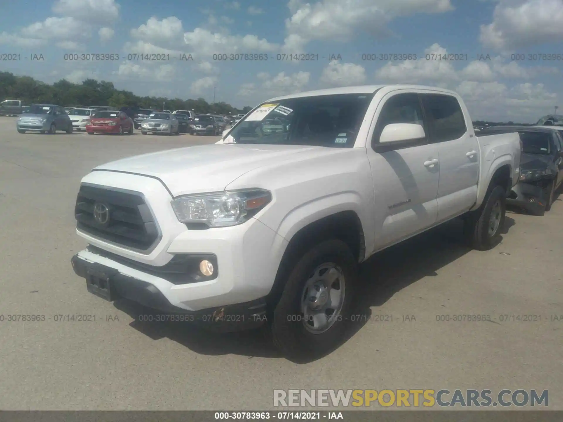 2 Photograph of a damaged car 5TFAX5GN4LX176379 TOYOTA TACOMA 2WD 2020