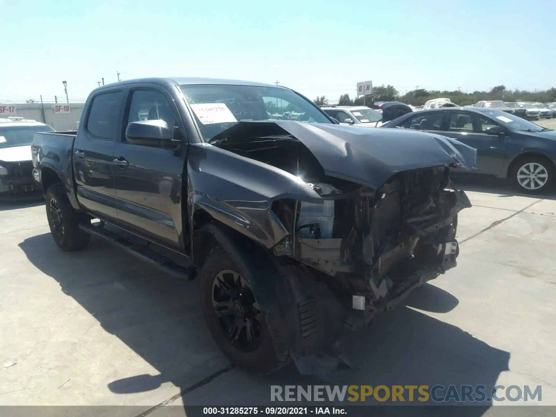 1 Photograph of a damaged car 5TFAX5GN4LX186670 TOYOTA TACOMA 2WD 2020