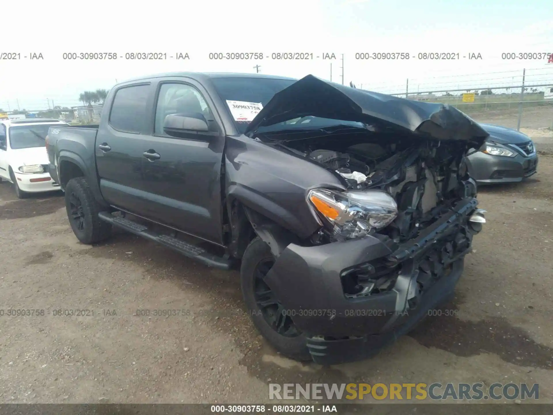 1 Photograph of a damaged car 5TFAX5GN5LX174950 TOYOTA TACOMA 2WD 2020