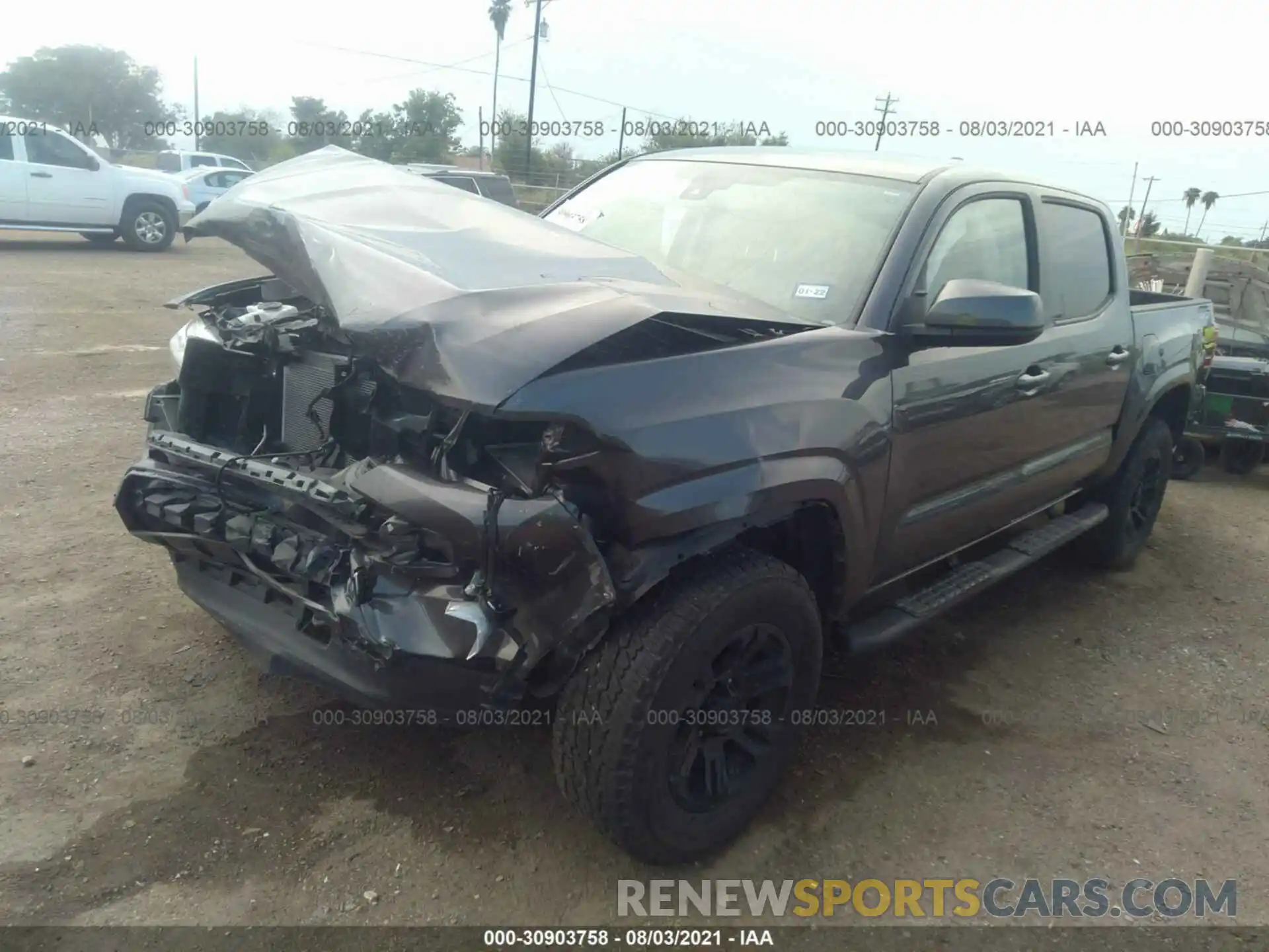 2 Photograph of a damaged car 5TFAX5GN5LX174950 TOYOTA TACOMA 2WD 2020