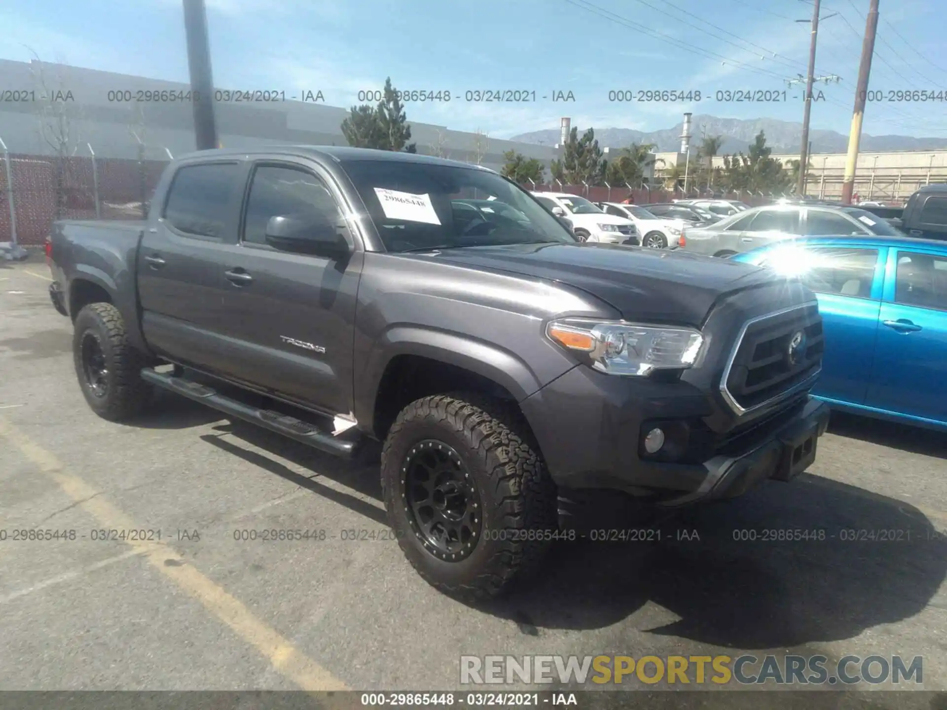 1 Photograph of a damaged car 5TFAX5GN6LX166596 TOYOTA TACOMA 2WD 2020