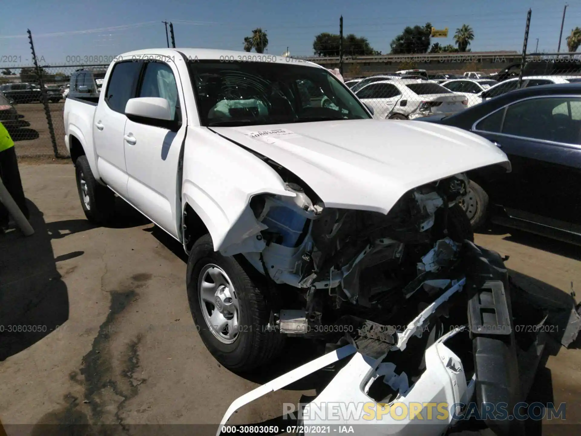 1 Photograph of a damaged car 5TFAX5GN6LX173743 TOYOTA TACOMA 2WD 2020