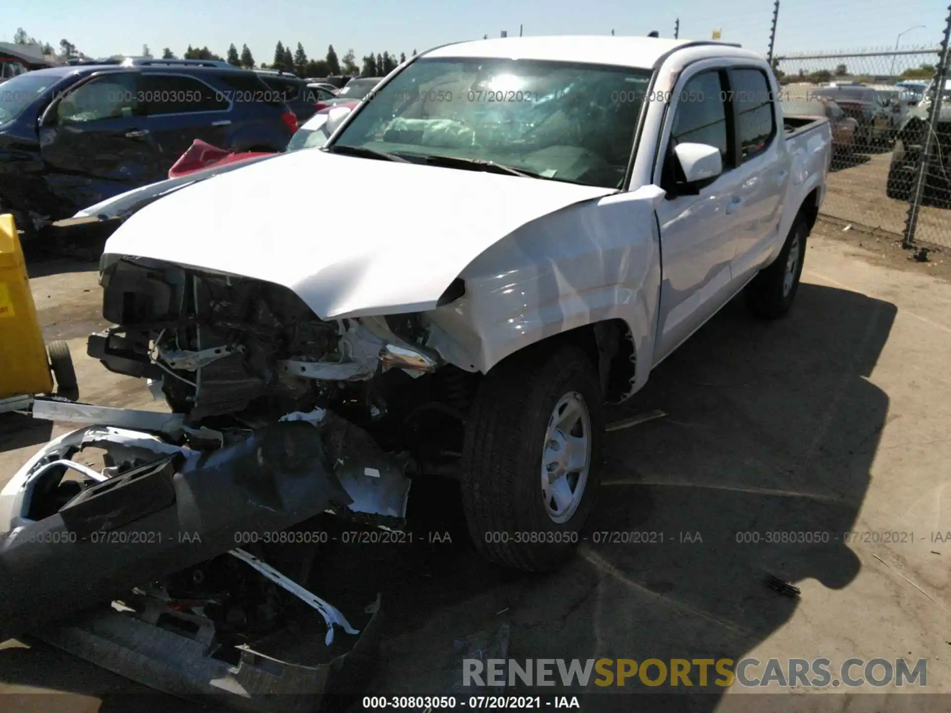 2 Photograph of a damaged car 5TFAX5GN6LX173743 TOYOTA TACOMA 2WD 2020