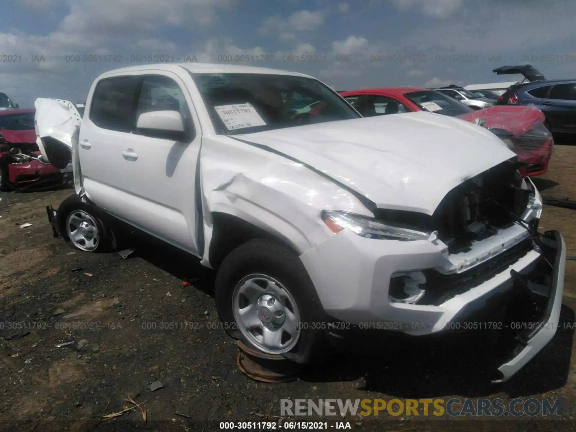 1 Photograph of a damaged car 5TFAX5GN6LX178599 TOYOTA TACOMA 2WD 2020