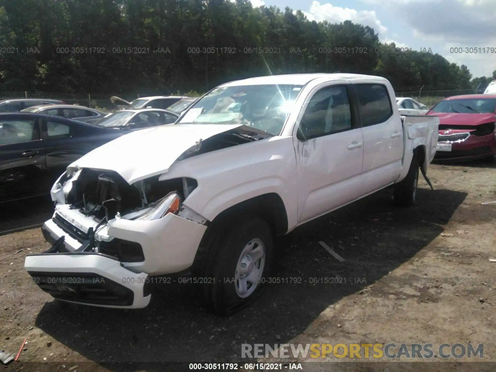 2 Photograph of a damaged car 5TFAX5GN6LX178599 TOYOTA TACOMA 2WD 2020