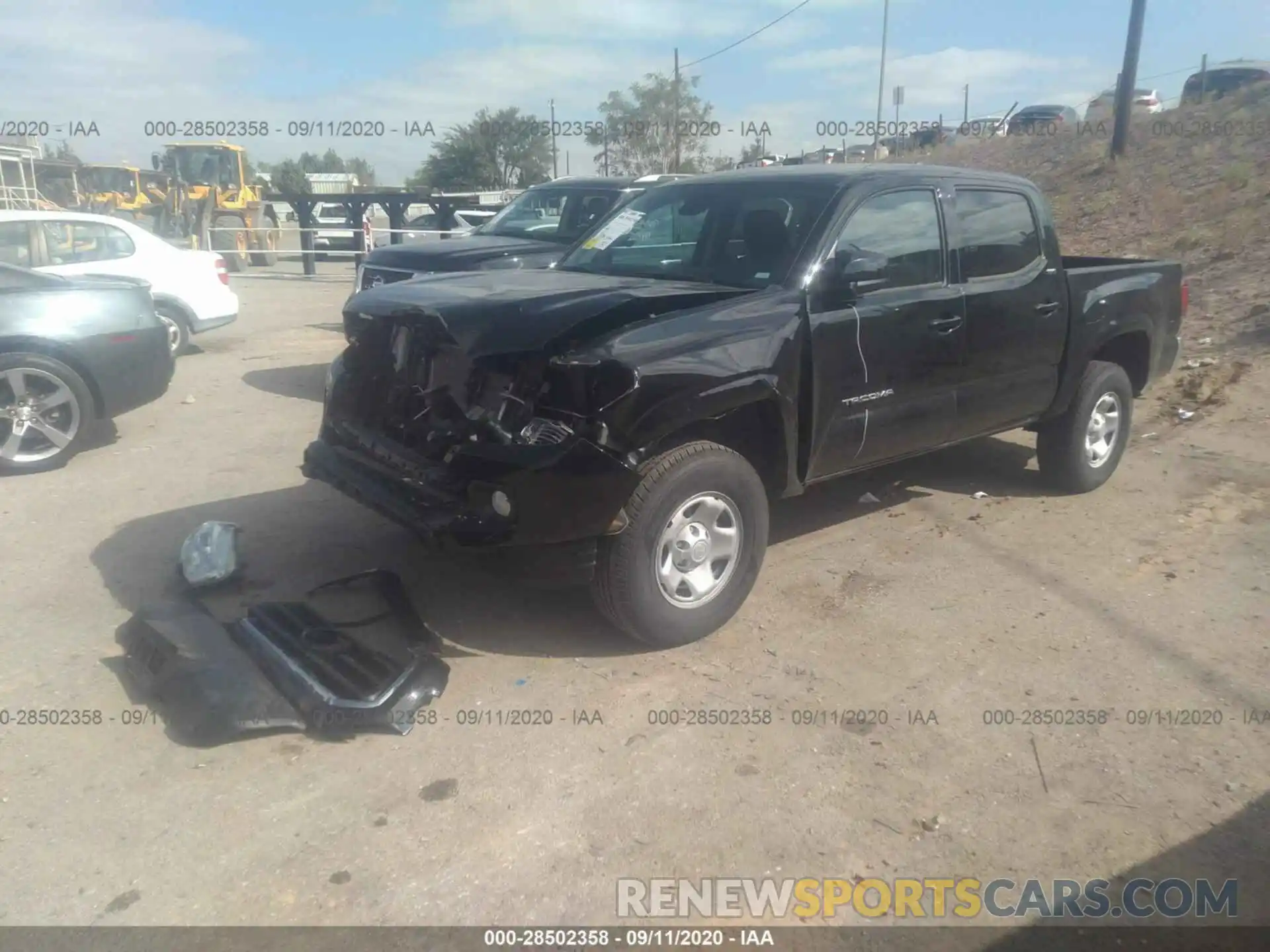 2 Photograph of a damaged car 5TFAX5GN6LX180644 TOYOTA TACOMA 2WD 2020