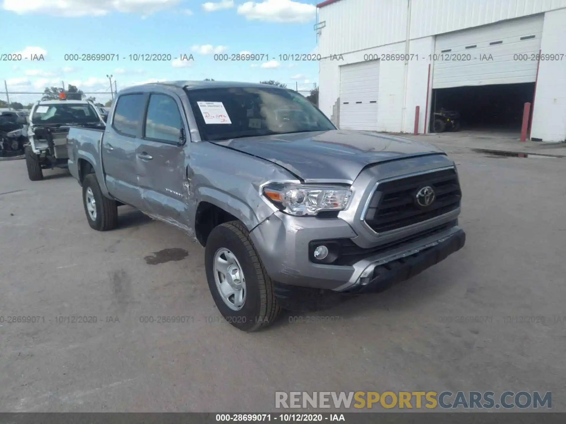 1 Photograph of a damaged car 5TFAX5GN7LX174075 TOYOTA TACOMA 2WD 2020