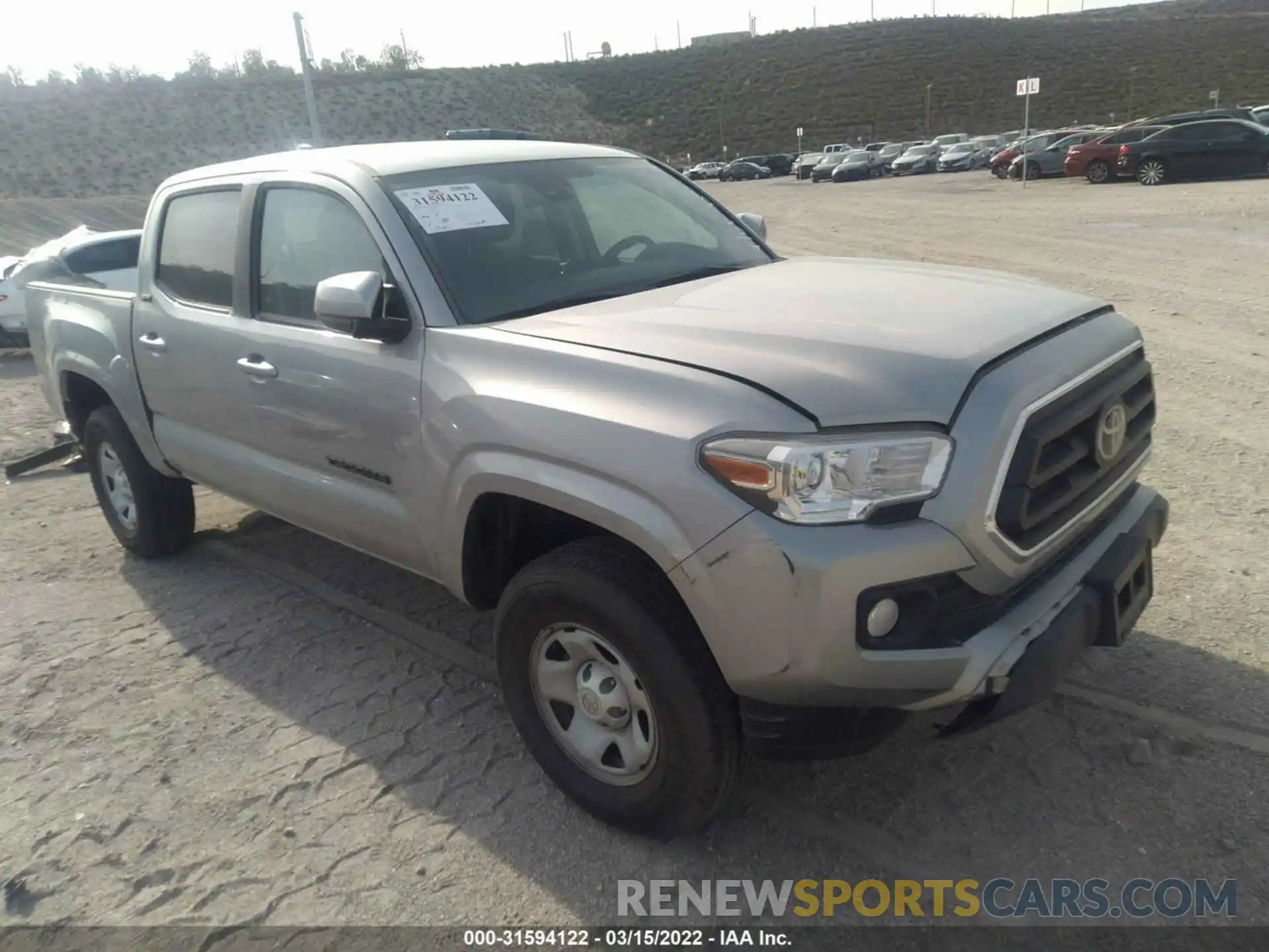 1 Photograph of a damaged car 5TFAX5GN7LX182967 TOYOTA TACOMA 2WD 2020