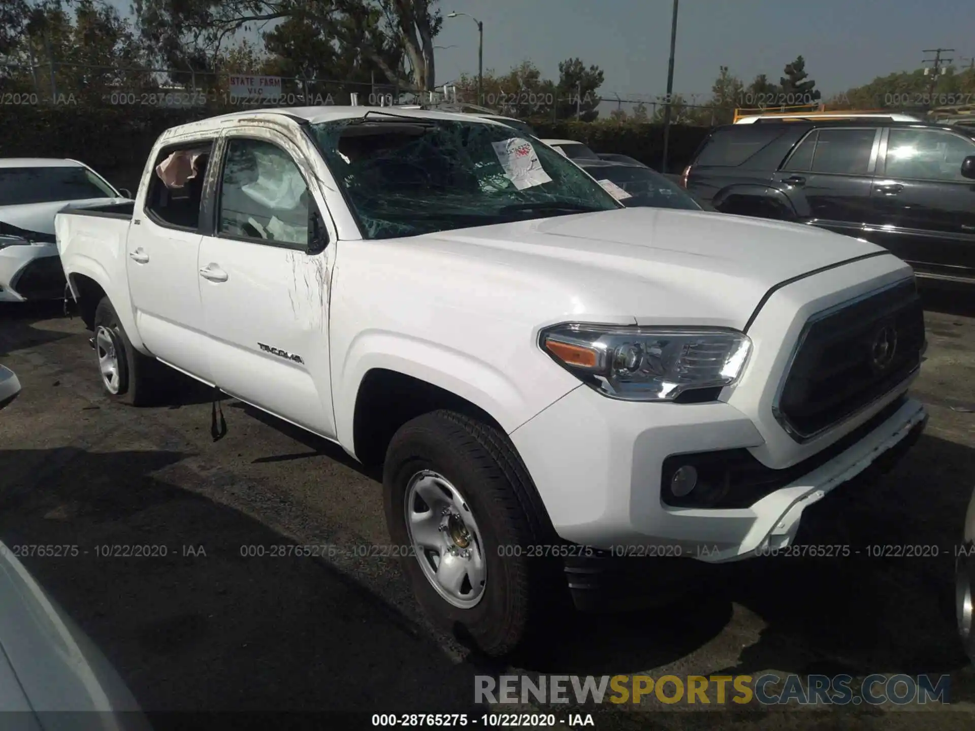 1 Photograph of a damaged car 5TFAX5GN7LX184959 TOYOTA TACOMA 2WD 2020