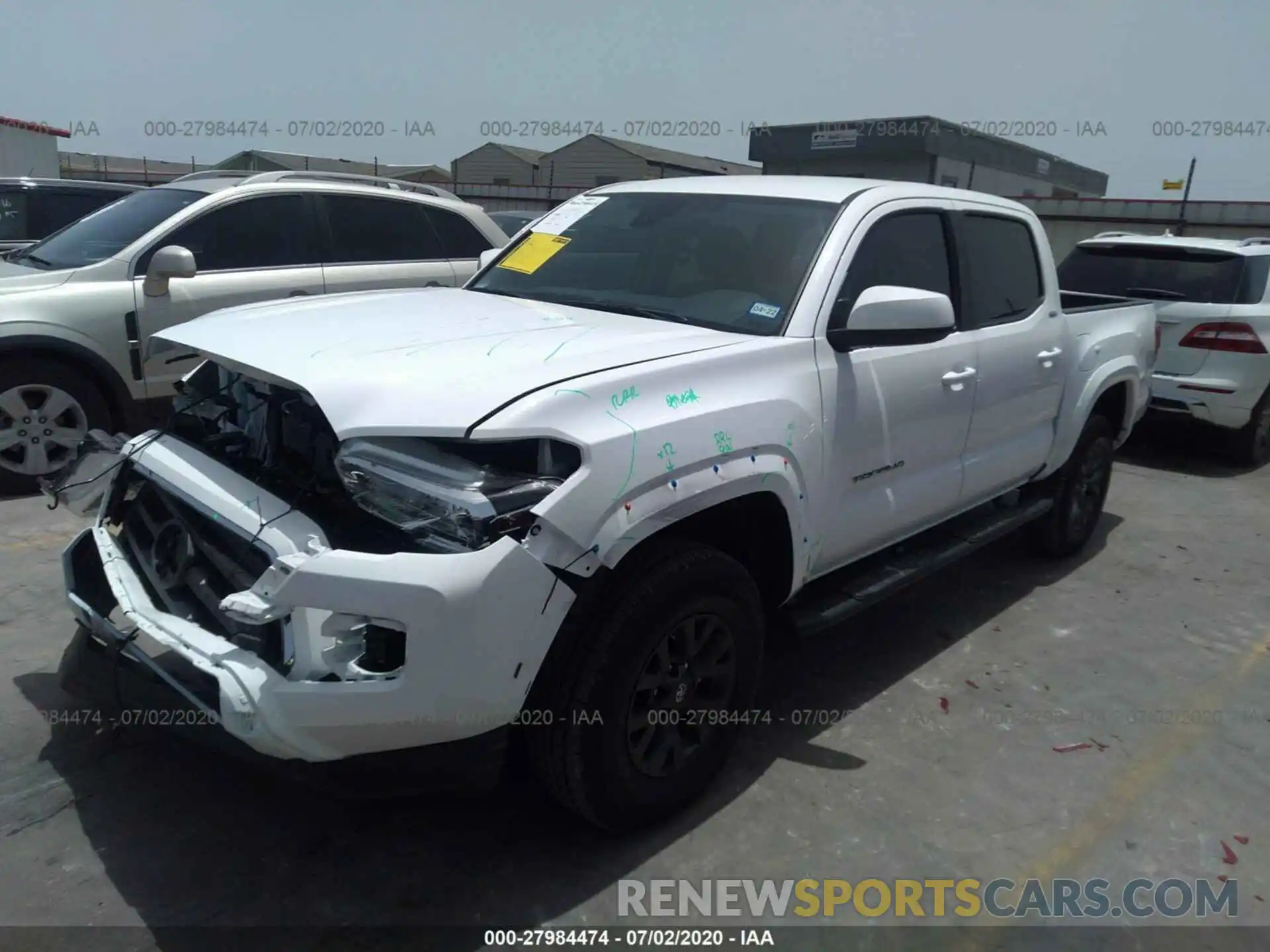 2 Photograph of a damaged car 5TFAX5GN8LX177809 TOYOTA TACOMA 2WD 2020