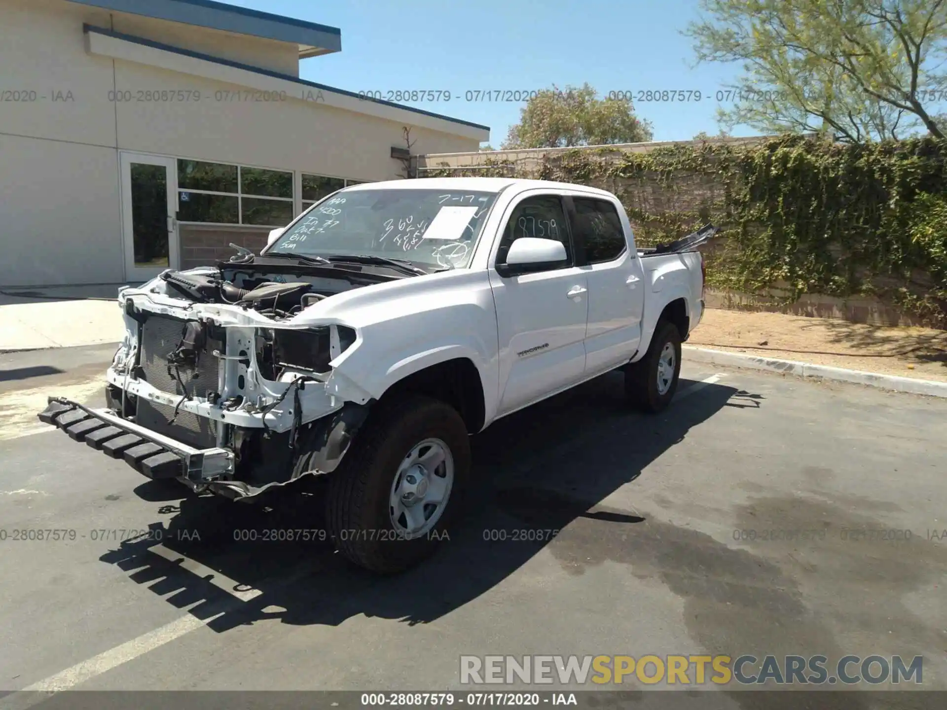 2 Photograph of a damaged car 5TFAX5GN9LX178046 TOYOTA TACOMA 2WD 2020