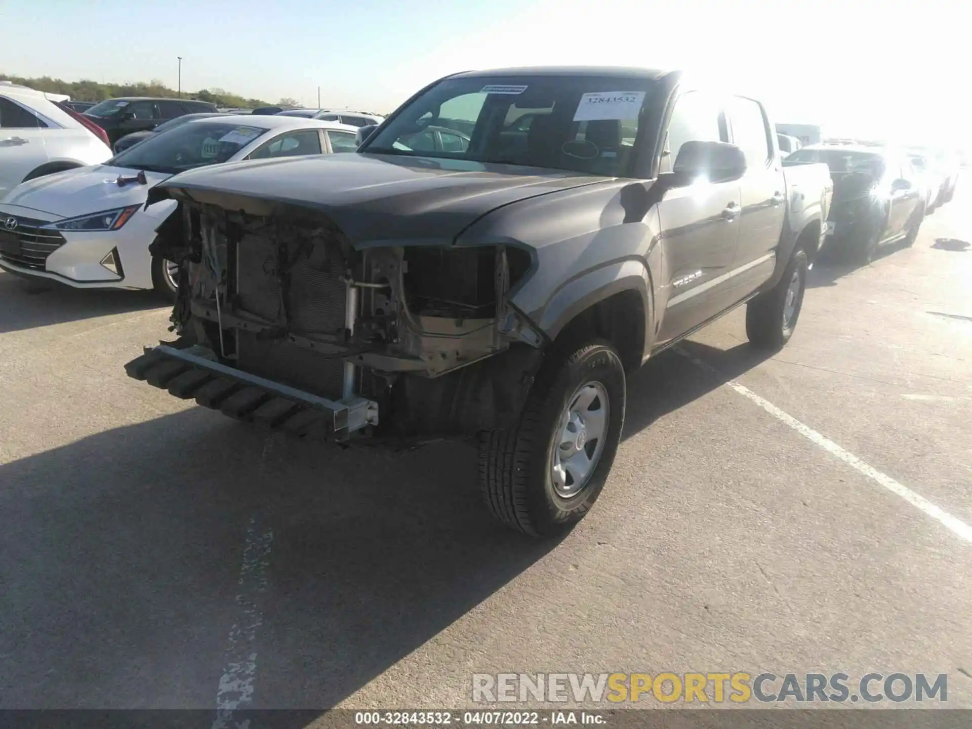 2 Photograph of a damaged car 5TFAX5GNXLX171462 TOYOTA TACOMA 2WD 2020