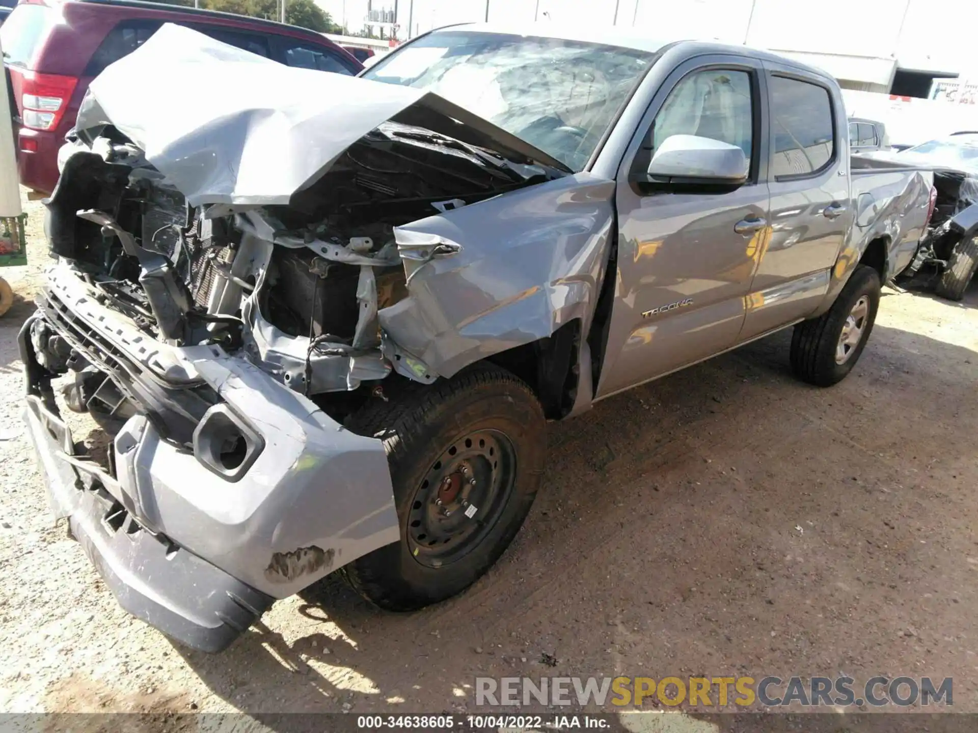 2 Photograph of a damaged car 5TFAX5GNXLX174202 TOYOTA TACOMA 2WD 2020