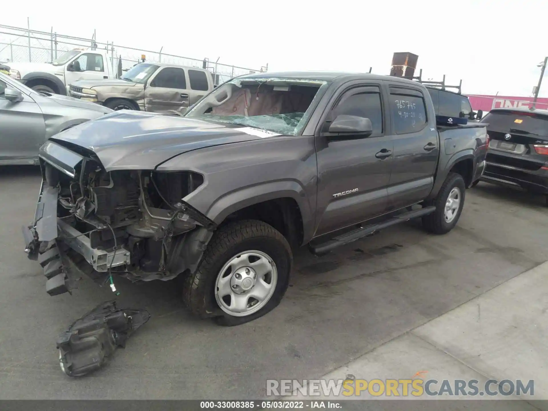 2 Photograph of a damaged car 5TFAX5GNXLX178038 TOYOTA TACOMA 2WD 2020