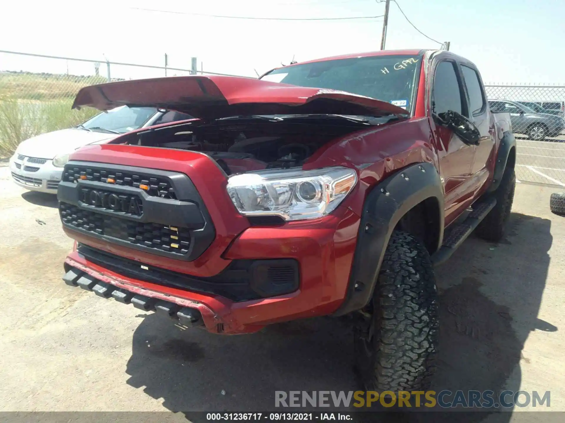 2 Photograph of a damaged car 5TFAX5GNXLX181649 TOYOTA TACOMA 2WD 2020