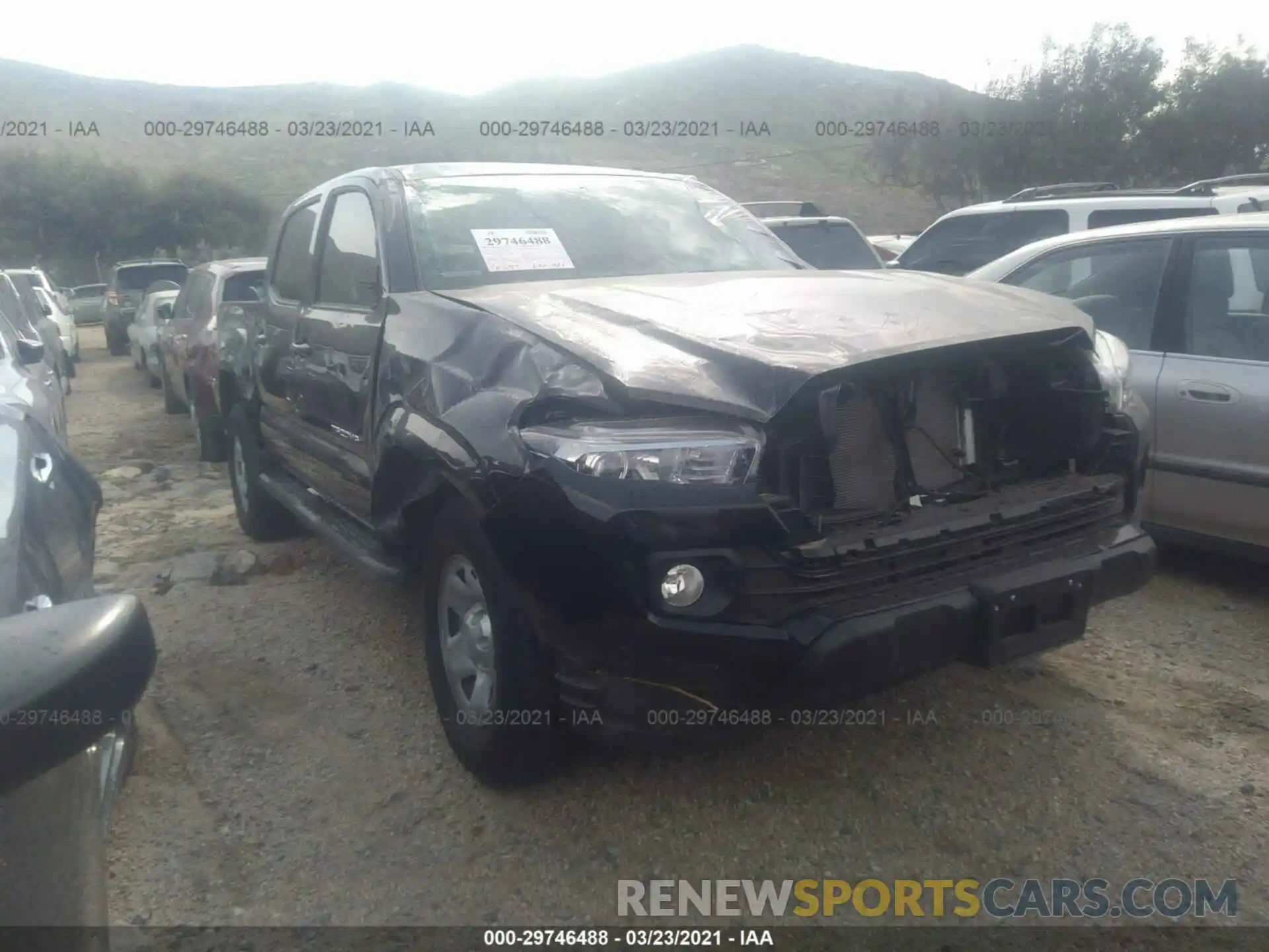 1 Photograph of a damaged car 5TFAX5GNXLX184650 TOYOTA TACOMA 2WD 2020