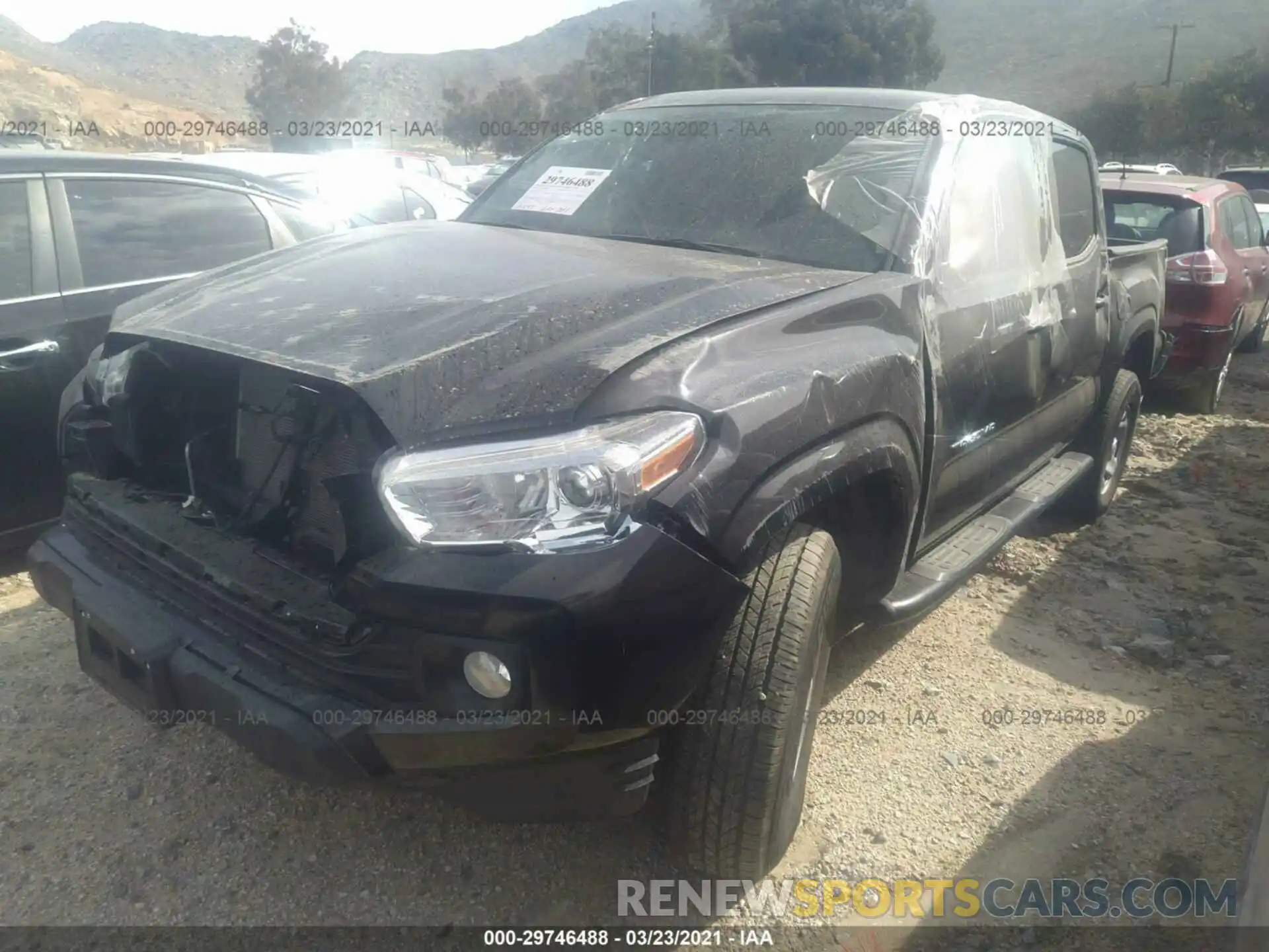 2 Photograph of a damaged car 5TFAX5GNXLX184650 TOYOTA TACOMA 2WD 2020