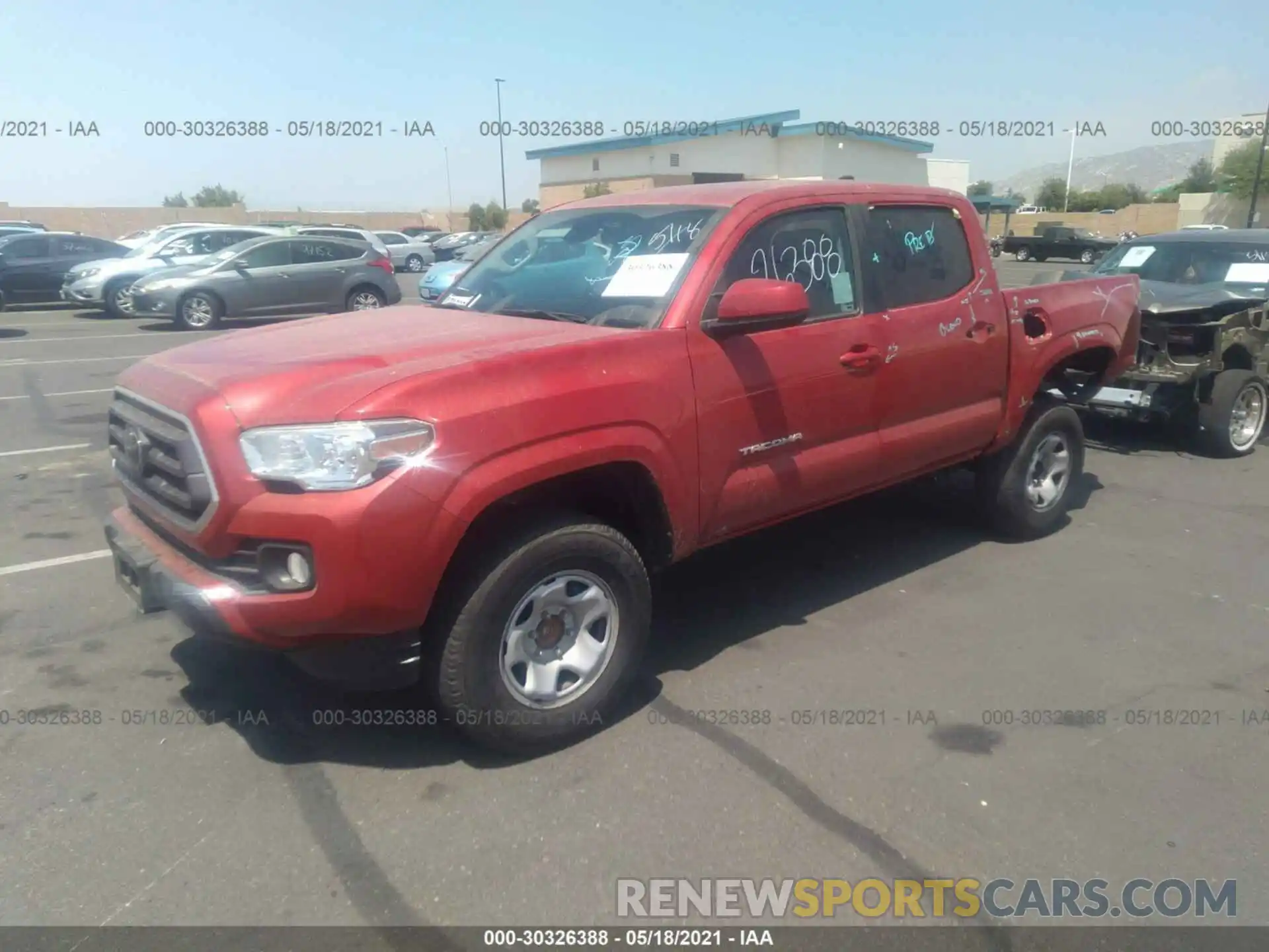 2 Photograph of a damaged car 5TFAX5GNXLX186513 TOYOTA TACOMA 2WD 2020