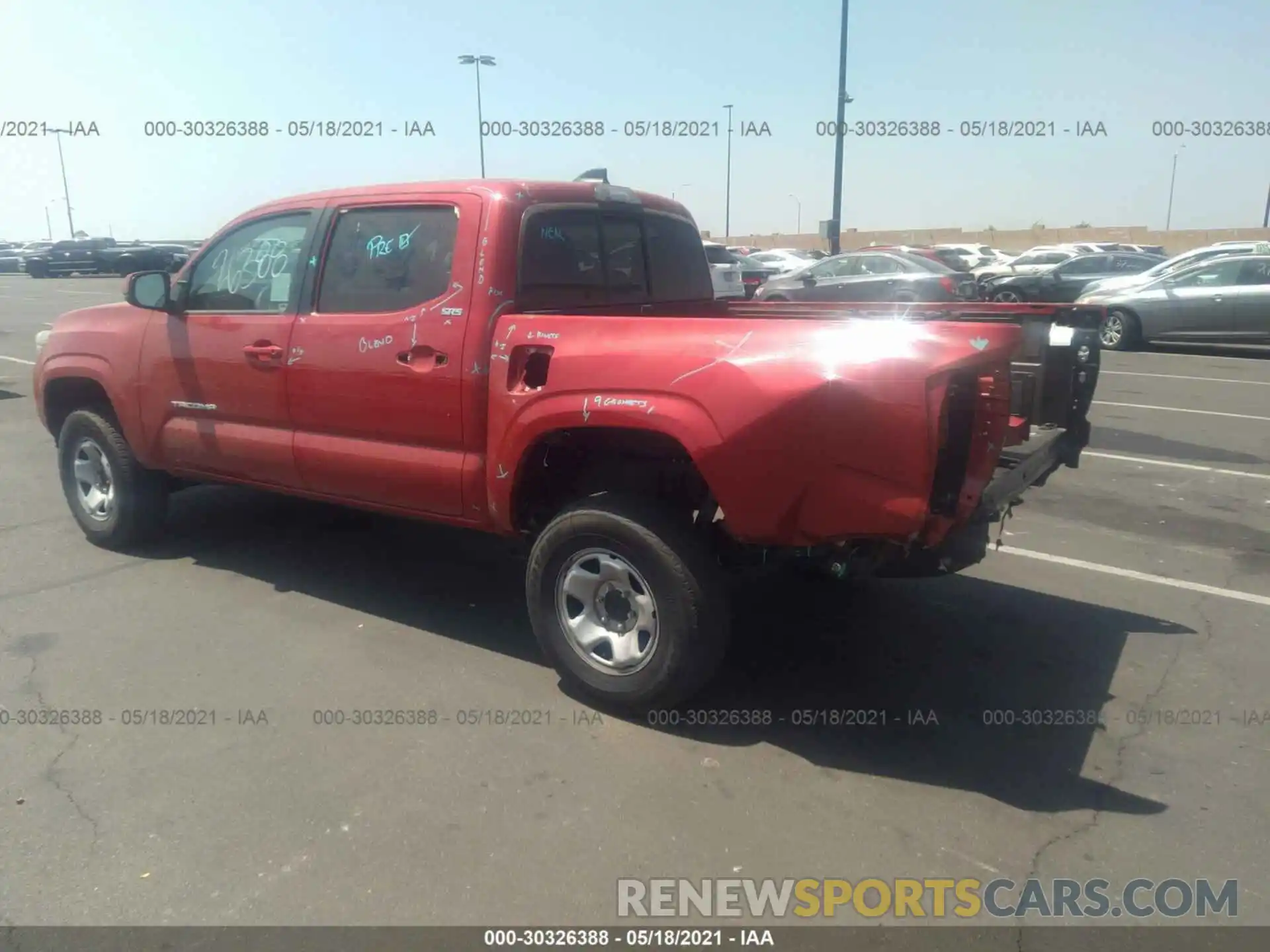 3 Photograph of a damaged car 5TFAX5GNXLX186513 TOYOTA TACOMA 2WD 2020