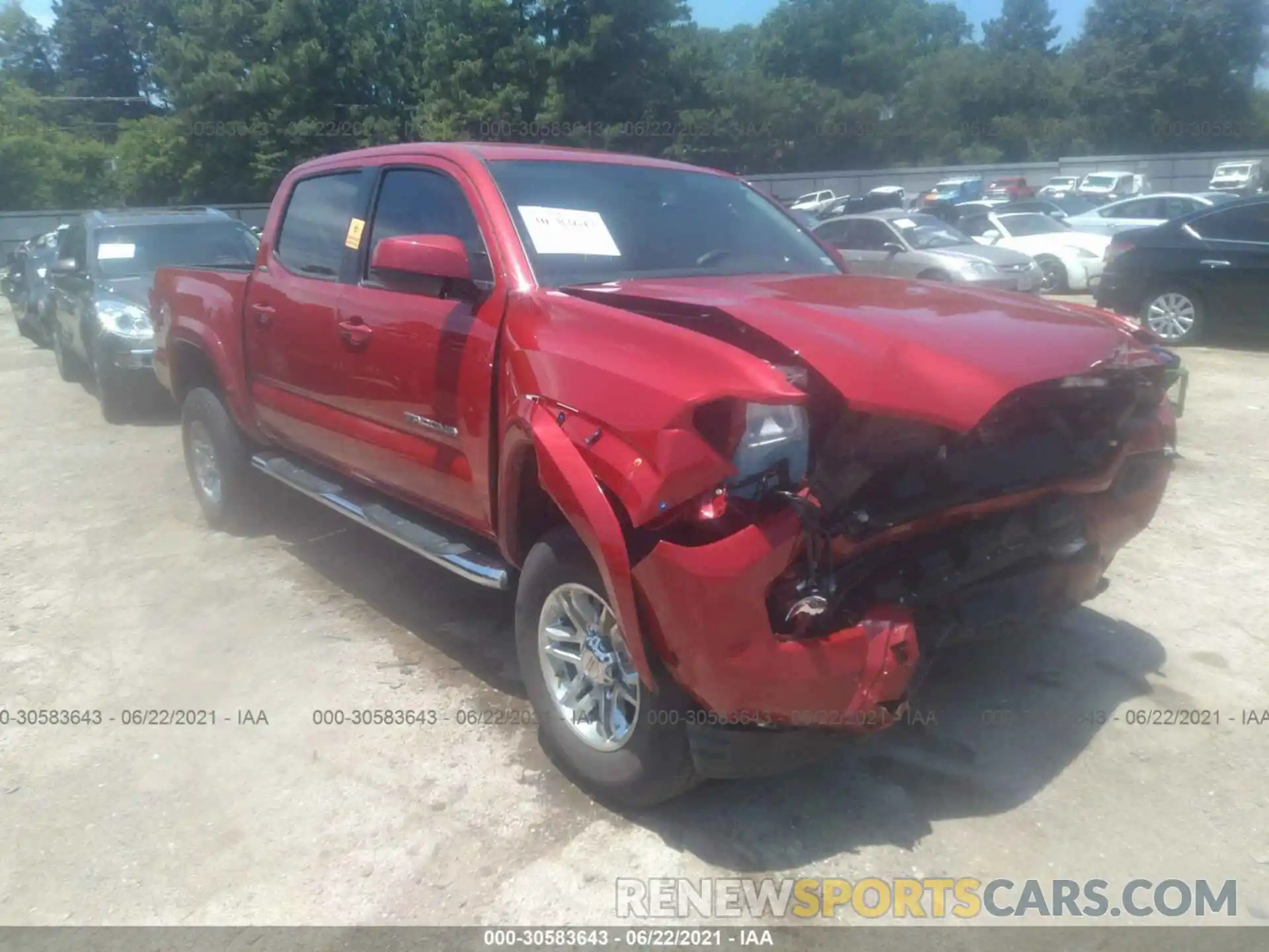 1 Photograph of a damaged car 5TFAZ5CN2LX087717 TOYOTA TACOMA 2WD 2020