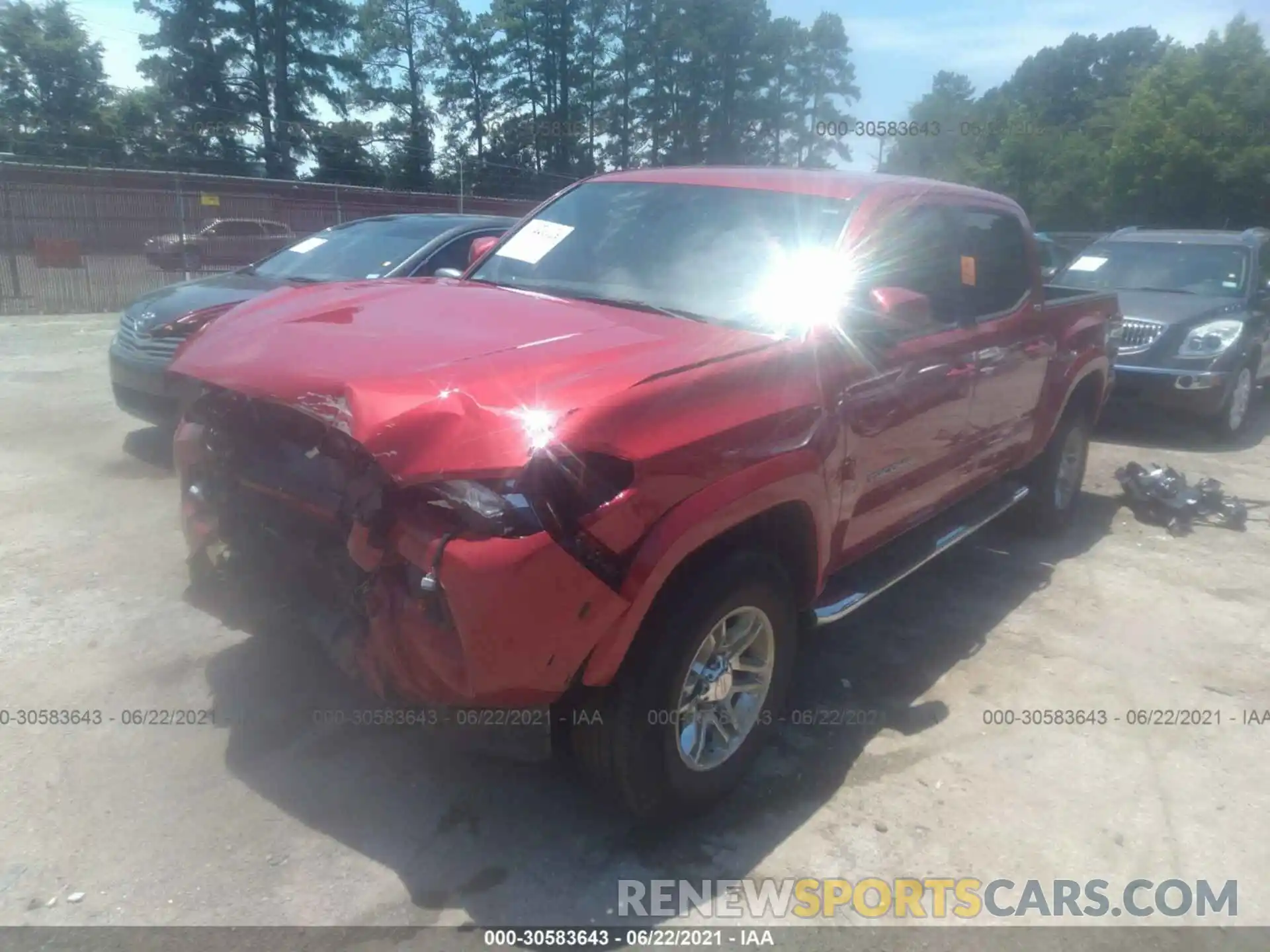 2 Photograph of a damaged car 5TFAZ5CN2LX087717 TOYOTA TACOMA 2WD 2020