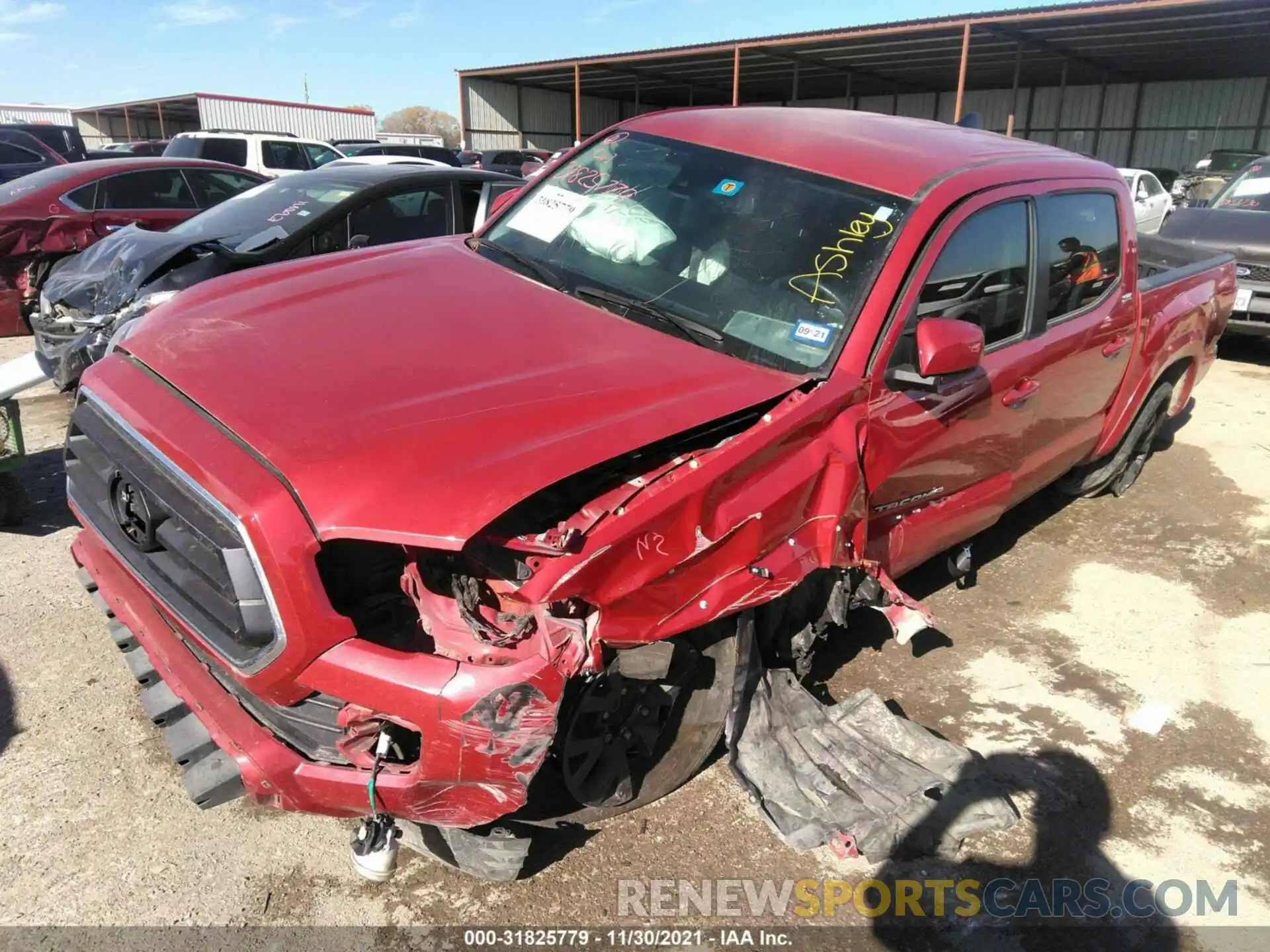 2 Photograph of a damaged car 5TFAZ5CN2LX088527 TOYOTA TACOMA 2WD 2020