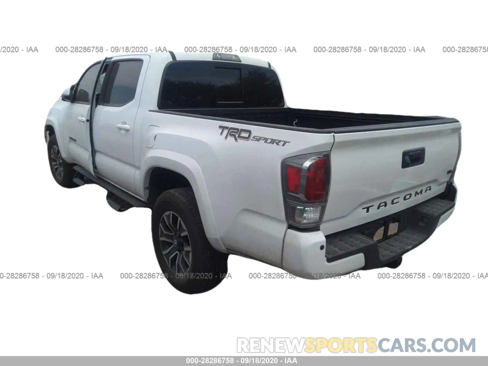 3 Photograph of a damaged car 5TFAZ5CN6LX092838 TOYOTA TACOMA 2WD 2020