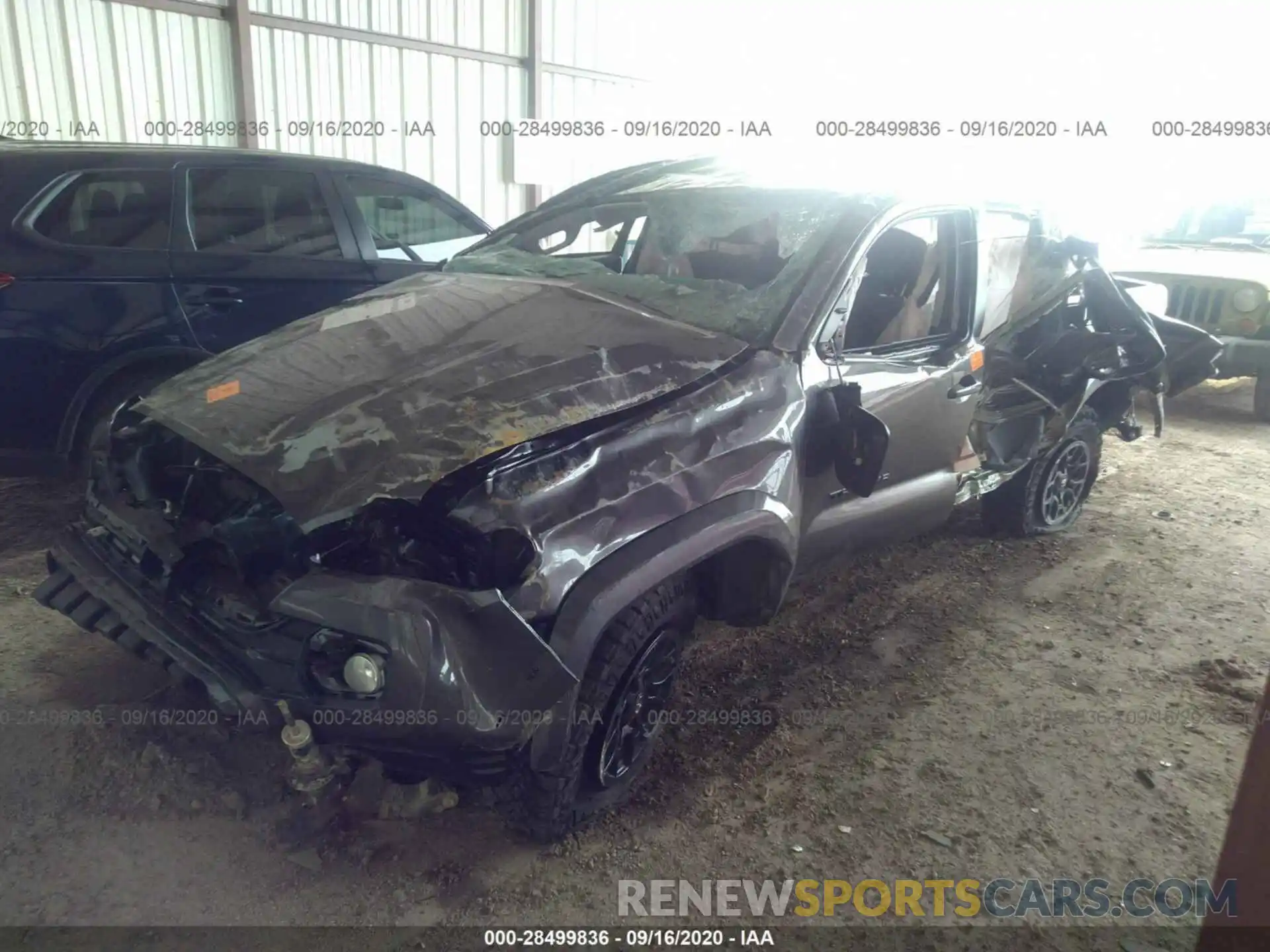 2 Photograph of a damaged car 5TFAZ5CN7LX092556 TOYOTA TACOMA 2WD 2020