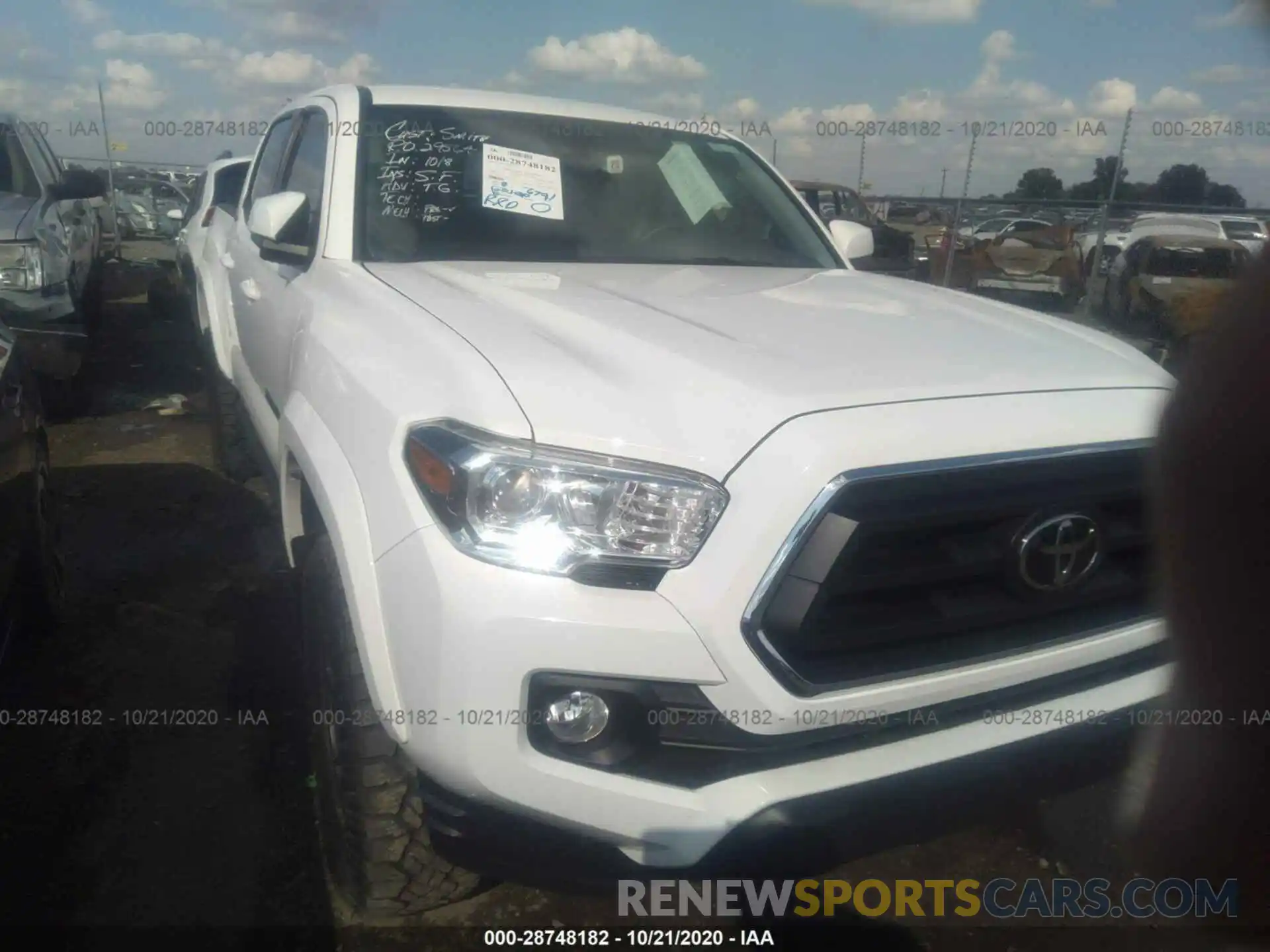 1 Photograph of a damaged car 5TFAZ5CN8LX090928 TOYOTA TACOMA 2WD 2020