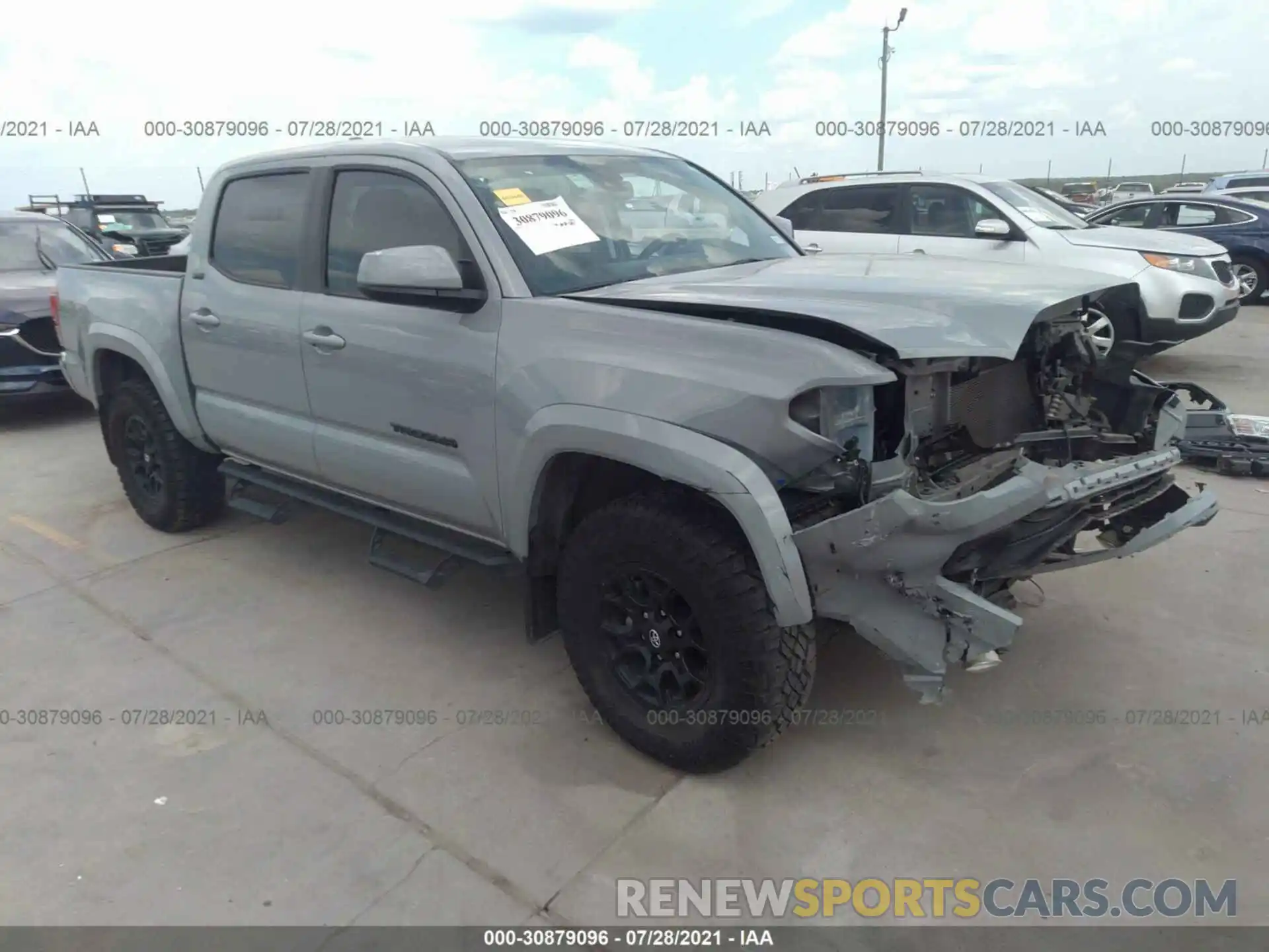 1 Photograph of a damaged car 5TFAZ5CN8LX091075 TOYOTA TACOMA 2WD 2020