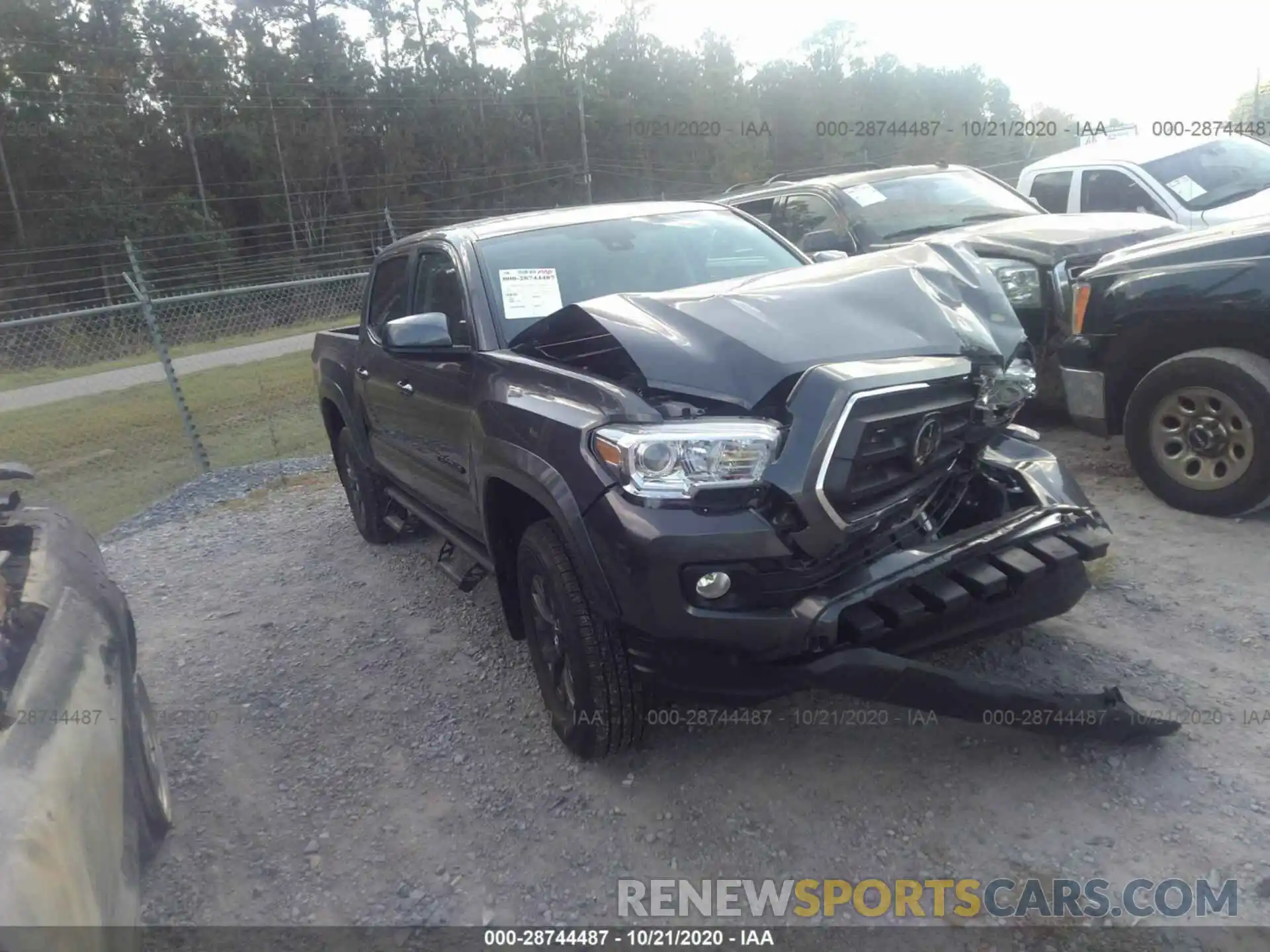 1 Photograph of a damaged car 5TFAZ5CN9LX093529 TOYOTA TACOMA 2WD 2020