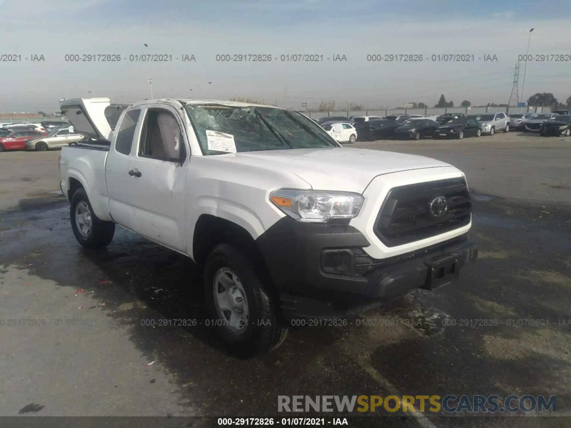 1 Photograph of a damaged car 5TFRX5GN0LX171893 TOYOTA TACOMA 2WD 2020