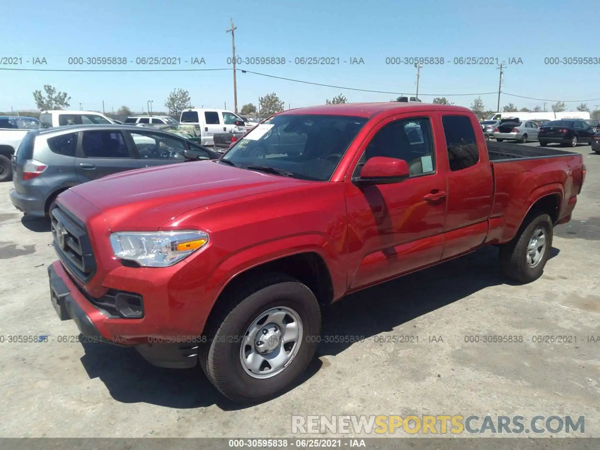 2 Photograph of a damaged car 5TFRX5GN0LX178925 TOYOTA TACOMA 2WD 2020