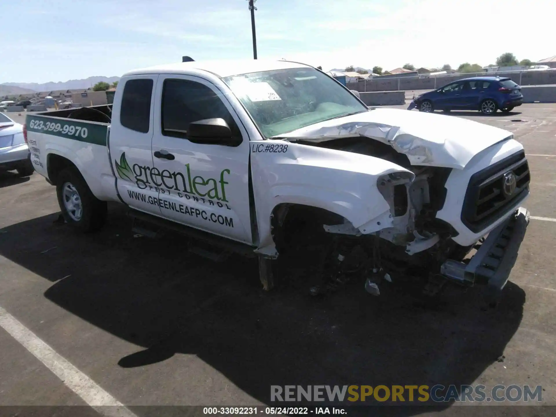 1 Photograph of a damaged car 5TFRX5GN0LX181324 TOYOTA TACOMA 2WD 2020