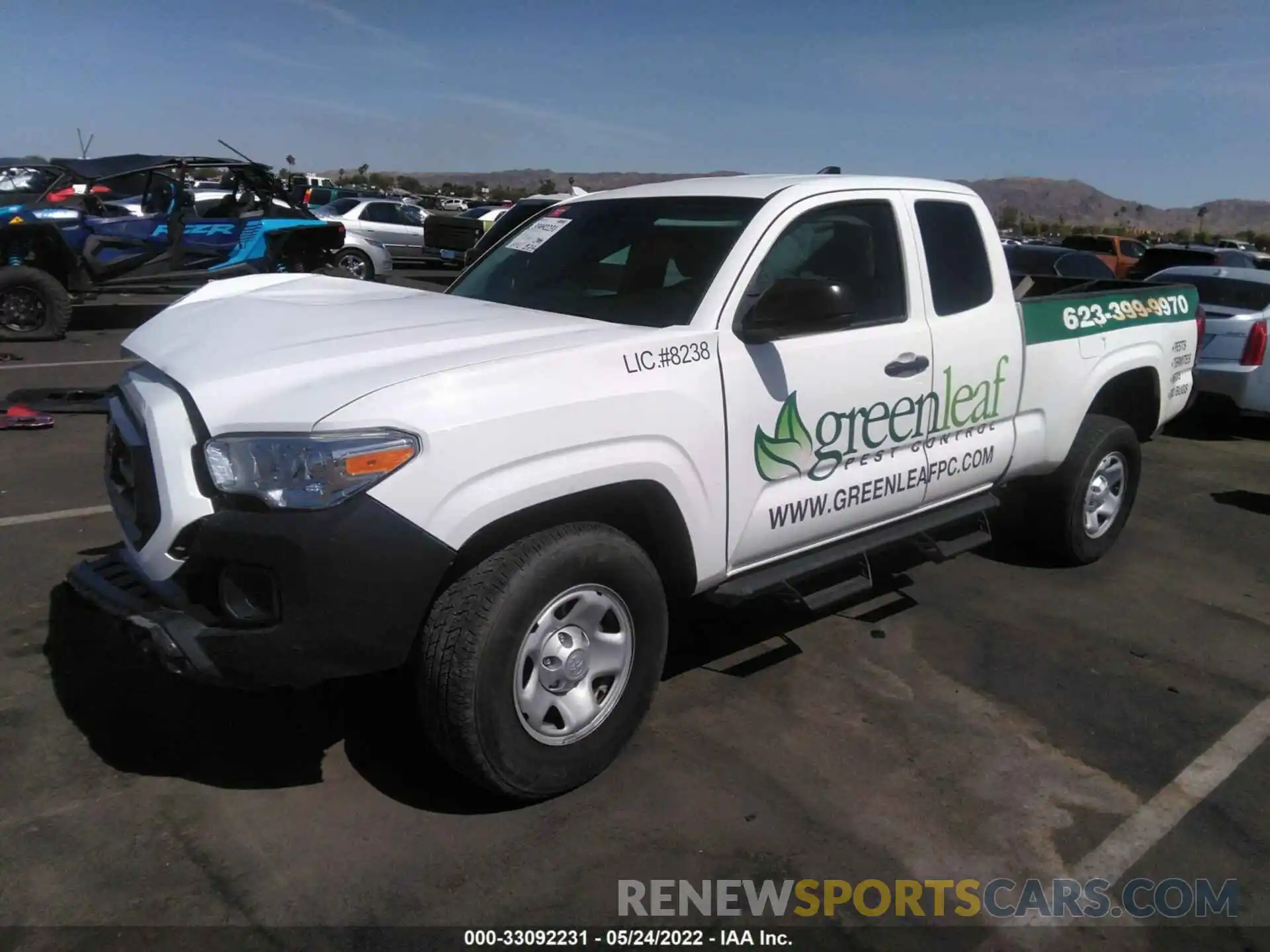 2 Photograph of a damaged car 5TFRX5GN0LX181324 TOYOTA TACOMA 2WD 2020