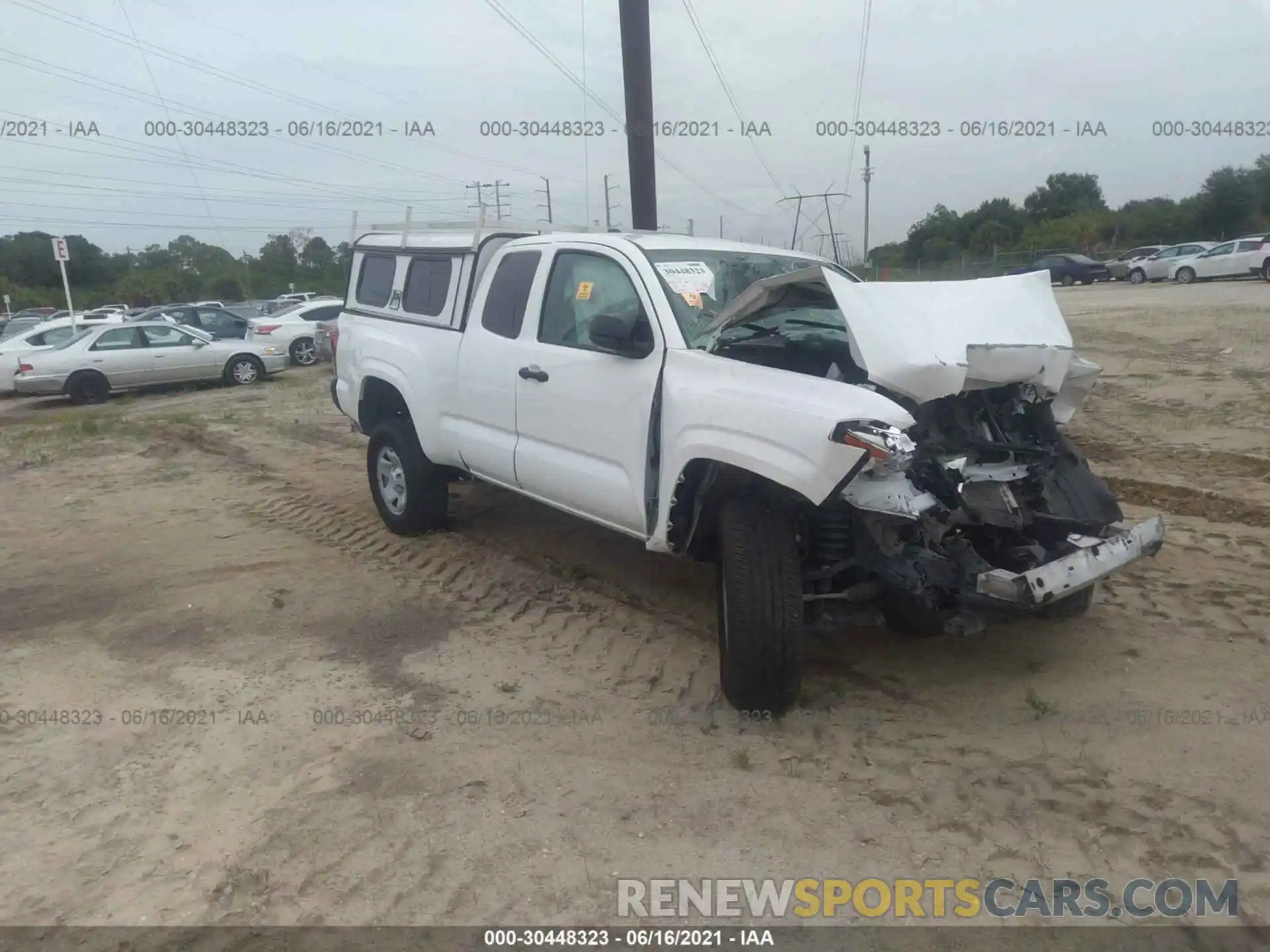 1 Photograph of a damaged car 5TFRX5GN0LX182666 TOYOTA TACOMA 2WD 2020