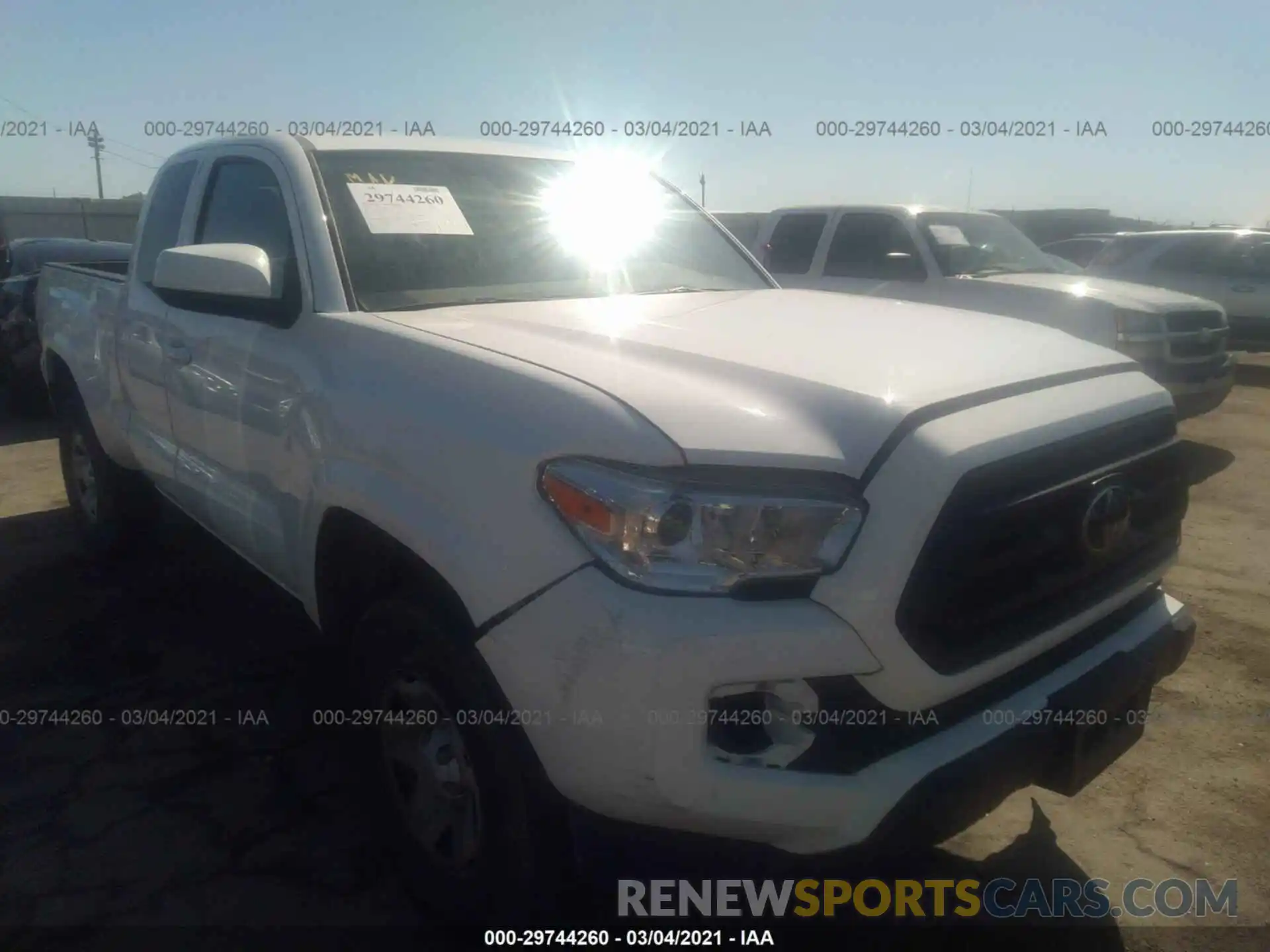 1 Photograph of a damaged car 5TFRX5GN1LX165584 TOYOTA TACOMA 2WD 2020