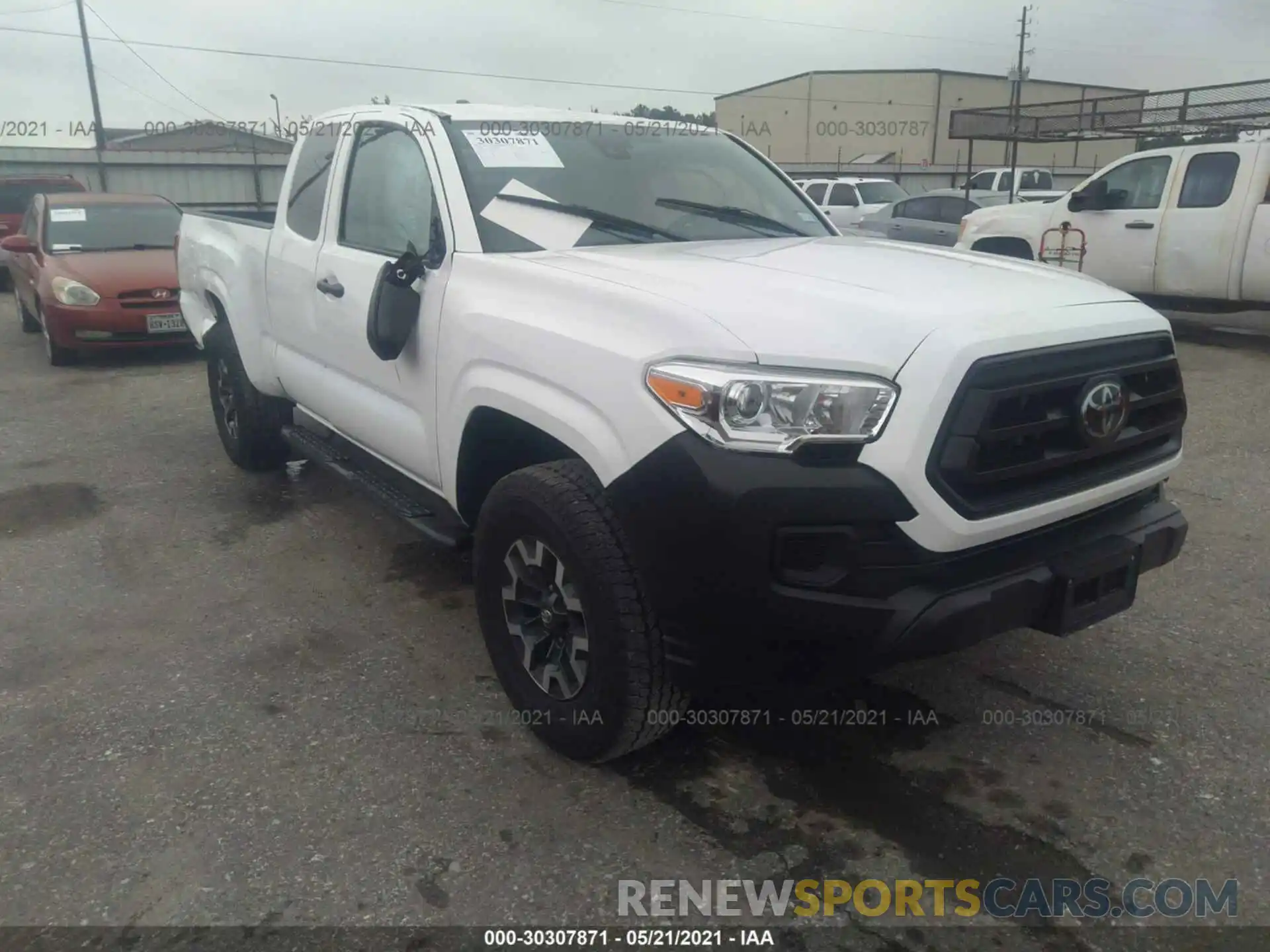 1 Photograph of a damaged car 5TFRX5GN1LX171580 TOYOTA TACOMA 2WD 2020