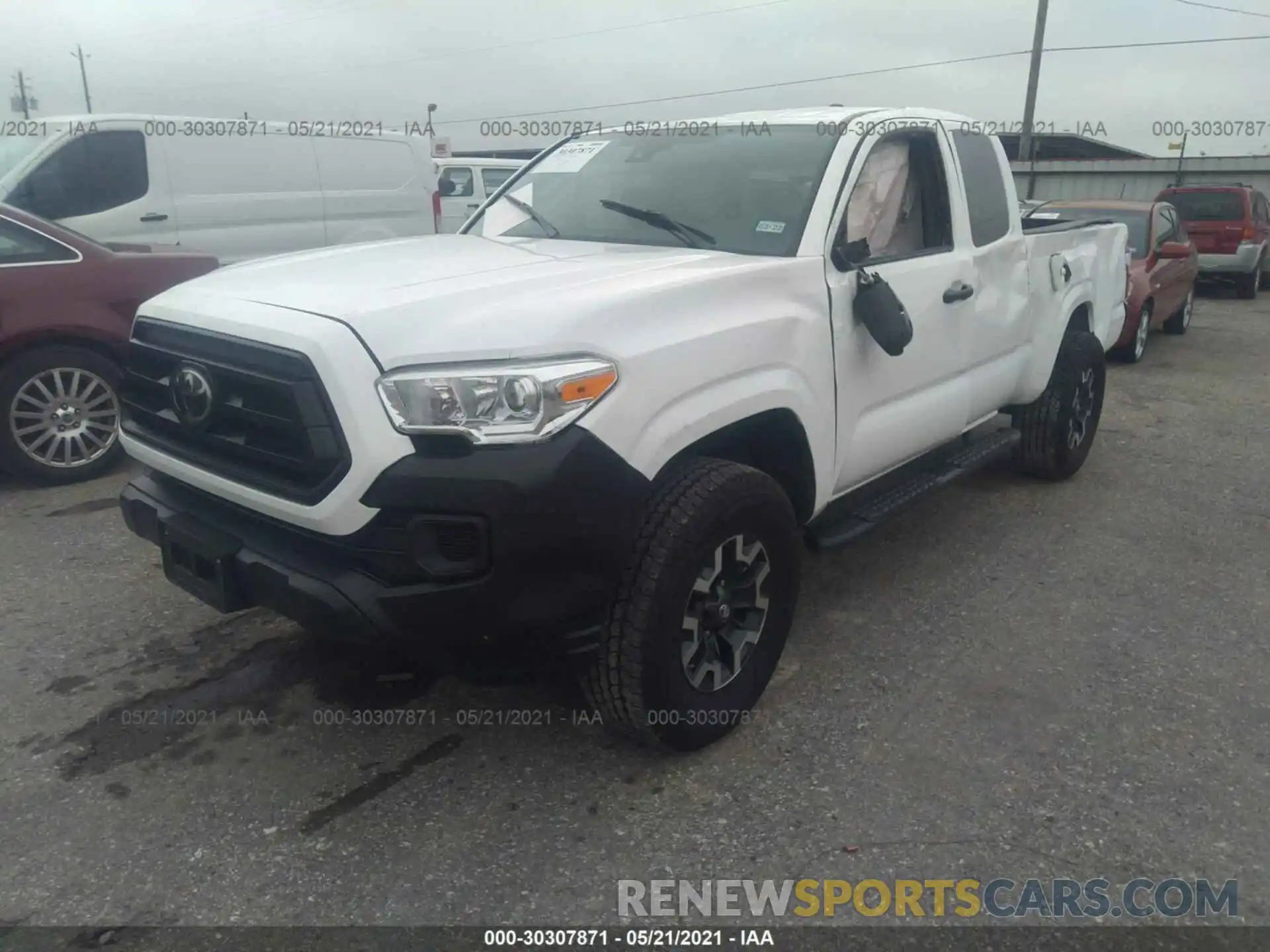 2 Photograph of a damaged car 5TFRX5GN1LX171580 TOYOTA TACOMA 2WD 2020