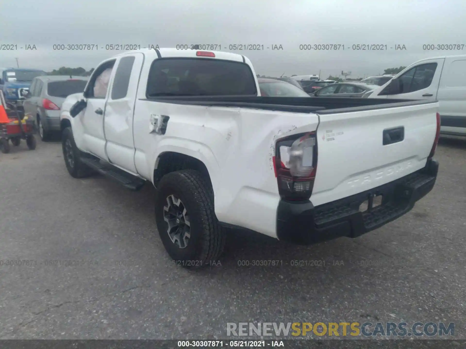 3 Photograph of a damaged car 5TFRX5GN1LX171580 TOYOTA TACOMA 2WD 2020