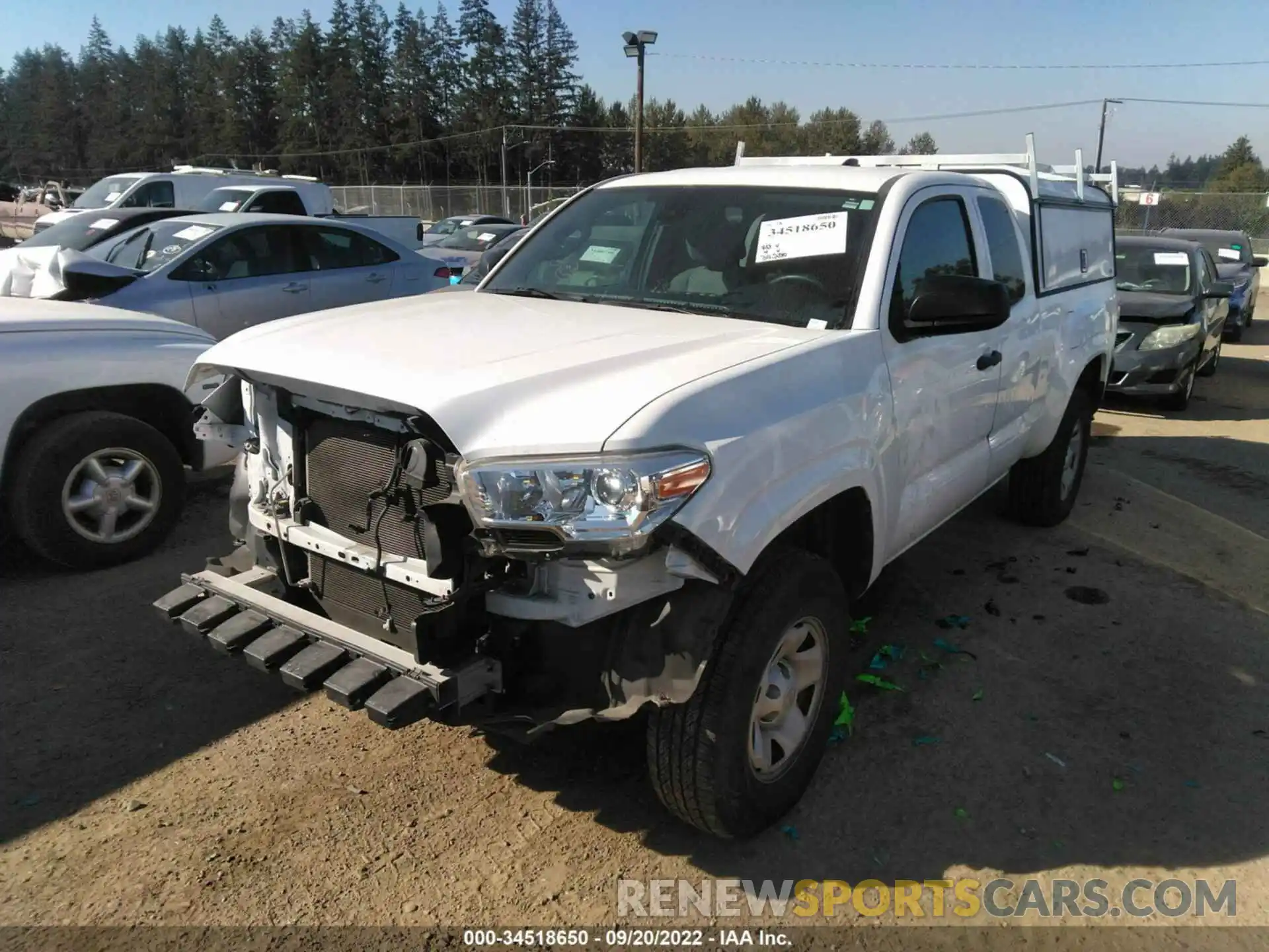 2 Фотография поврежденного автомобиля 5TFRX5GN1LX182689 TOYOTA TACOMA 2WD 2020