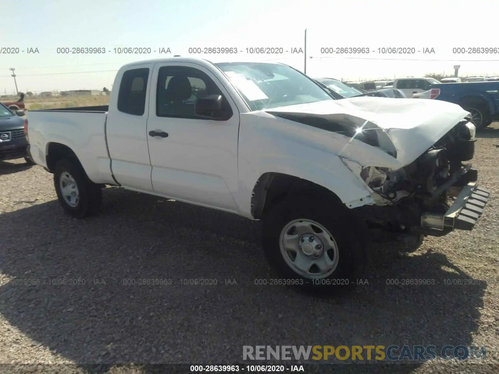 1 Photograph of a damaged car 5TFRX5GN2LX167859 TOYOTA TACOMA 2WD 2020