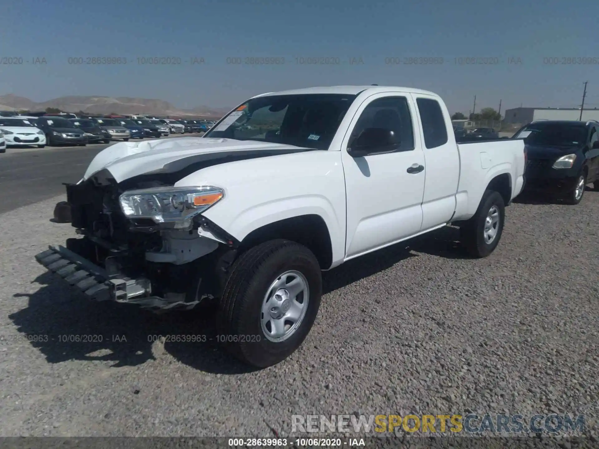2 Photograph of a damaged car 5TFRX5GN2LX167859 TOYOTA TACOMA 2WD 2020