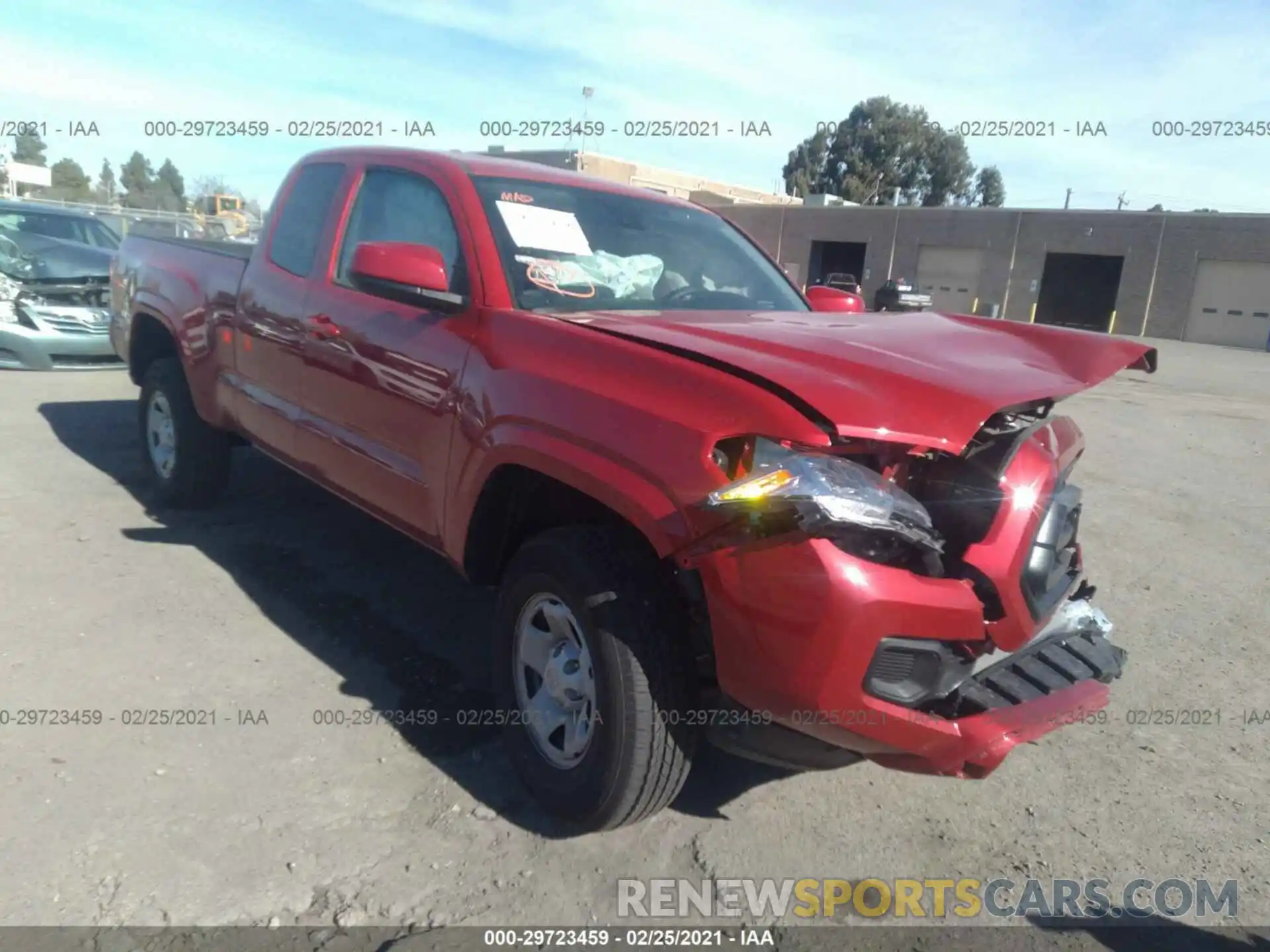 1 Photograph of a damaged car 5TFRX5GN2LX181891 TOYOTA TACOMA 2WD 2020