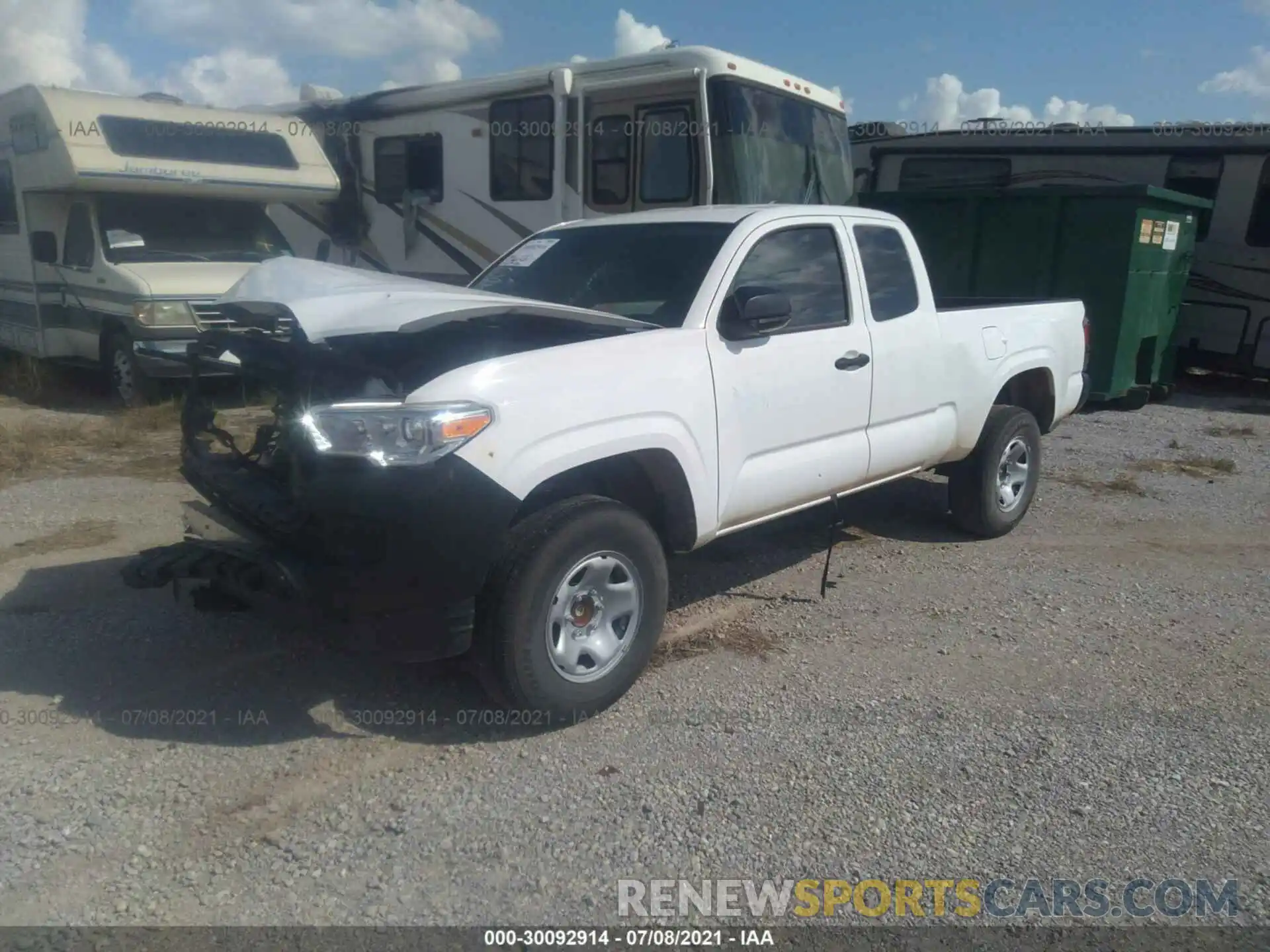 2 Photograph of a damaged car 5TFRX5GN3LX174156 TOYOTA TACOMA 2WD 2020