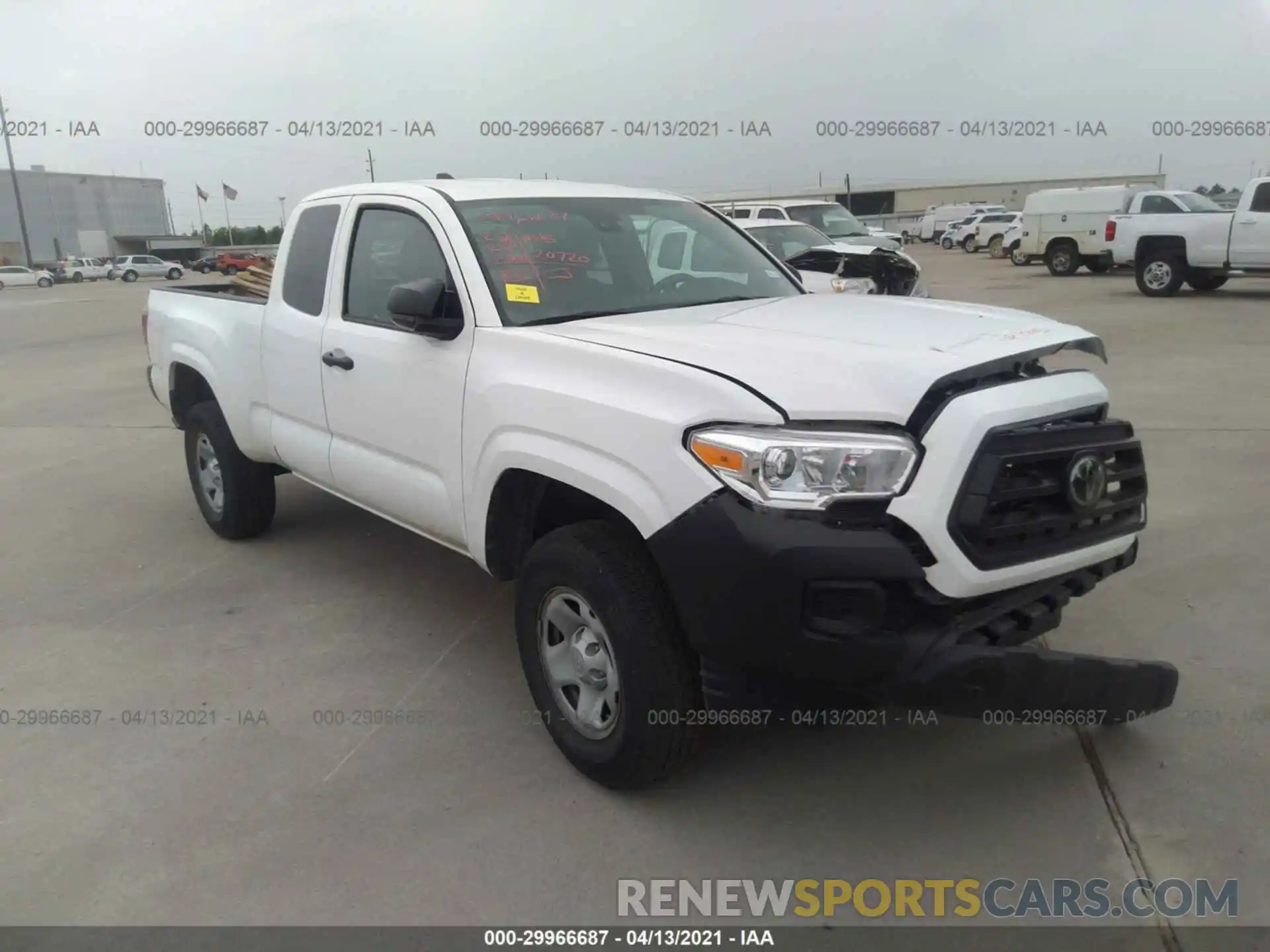 1 Photograph of a damaged car 5TFRX5GN3LX182872 TOYOTA TACOMA 2WD 2020