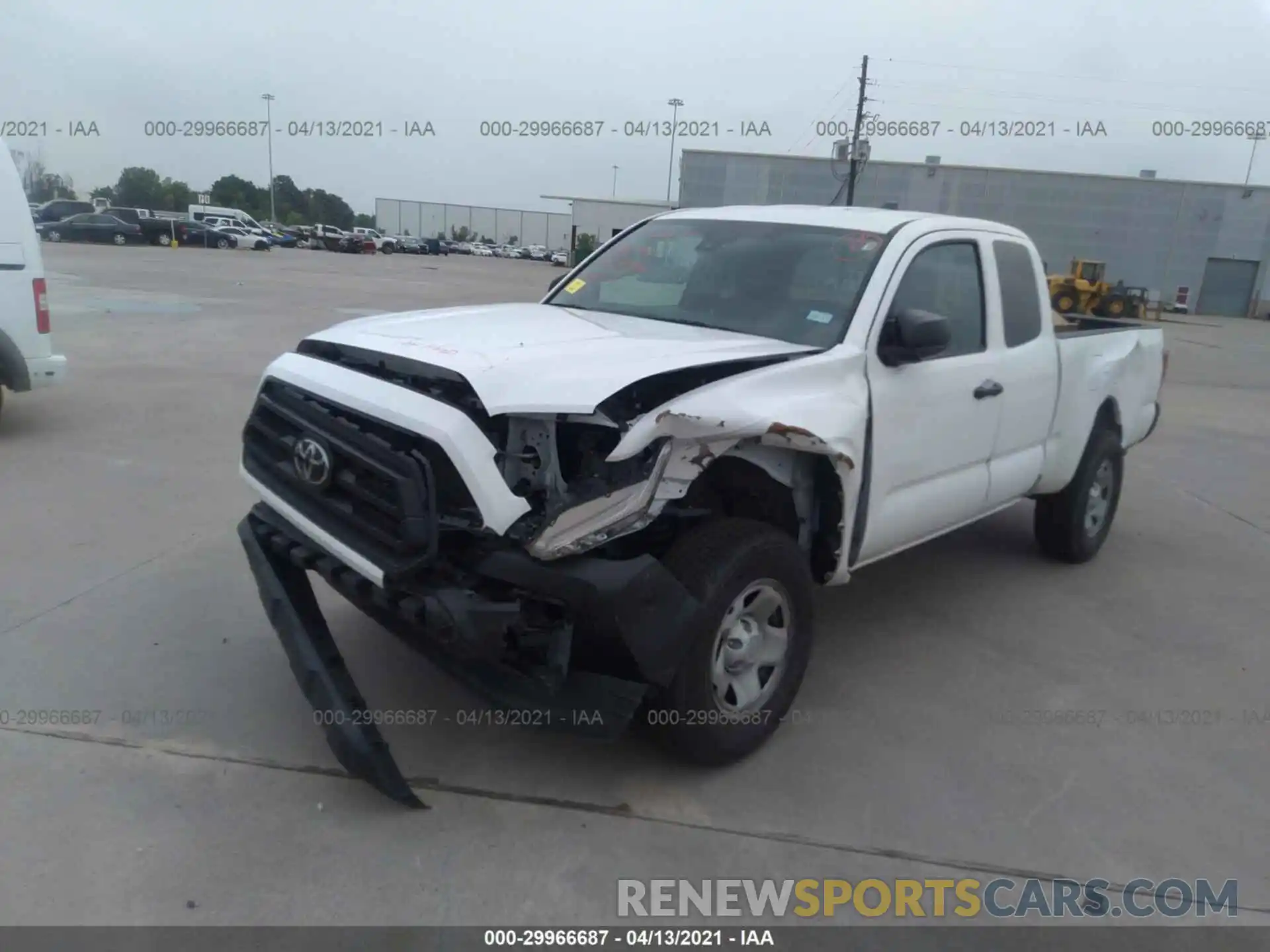 2 Photograph of a damaged car 5TFRX5GN3LX182872 TOYOTA TACOMA 2WD 2020