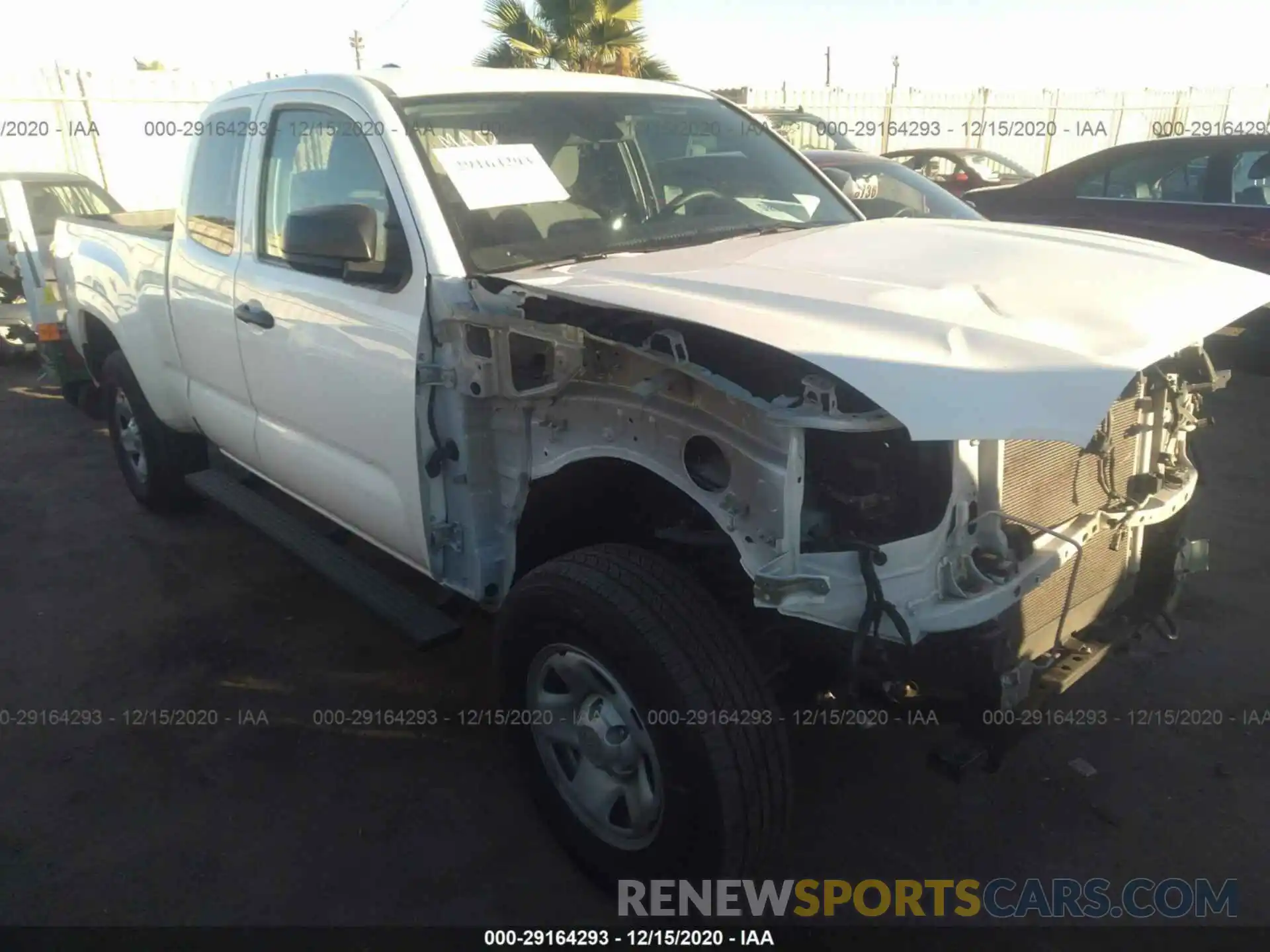 1 Photograph of a damaged car 5TFRX5GN4LX167670 TOYOTA TACOMA 2WD 2020