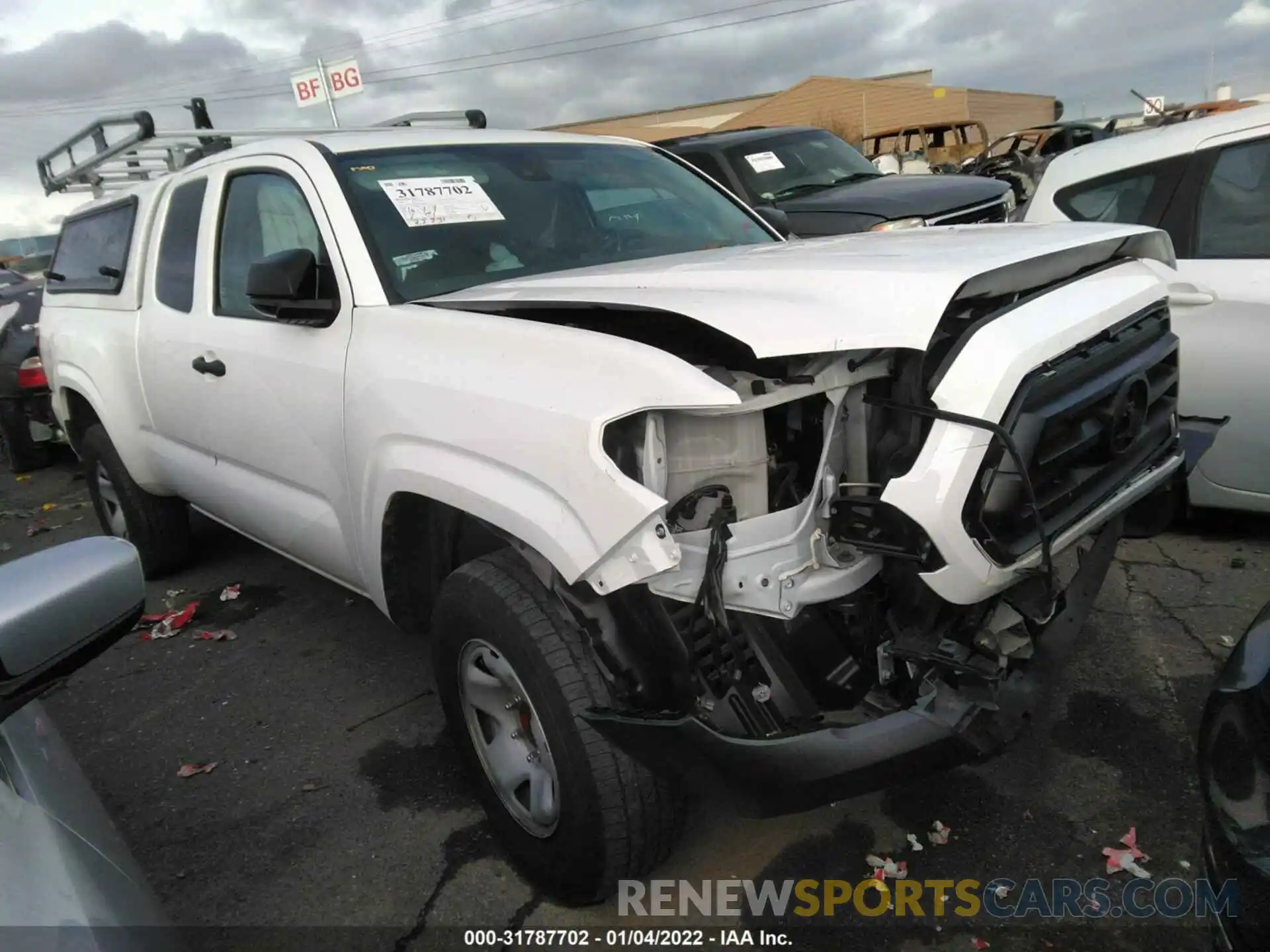 1 Photograph of a damaged car 5TFRX5GN4LX173355 TOYOTA TACOMA 2WD 2020