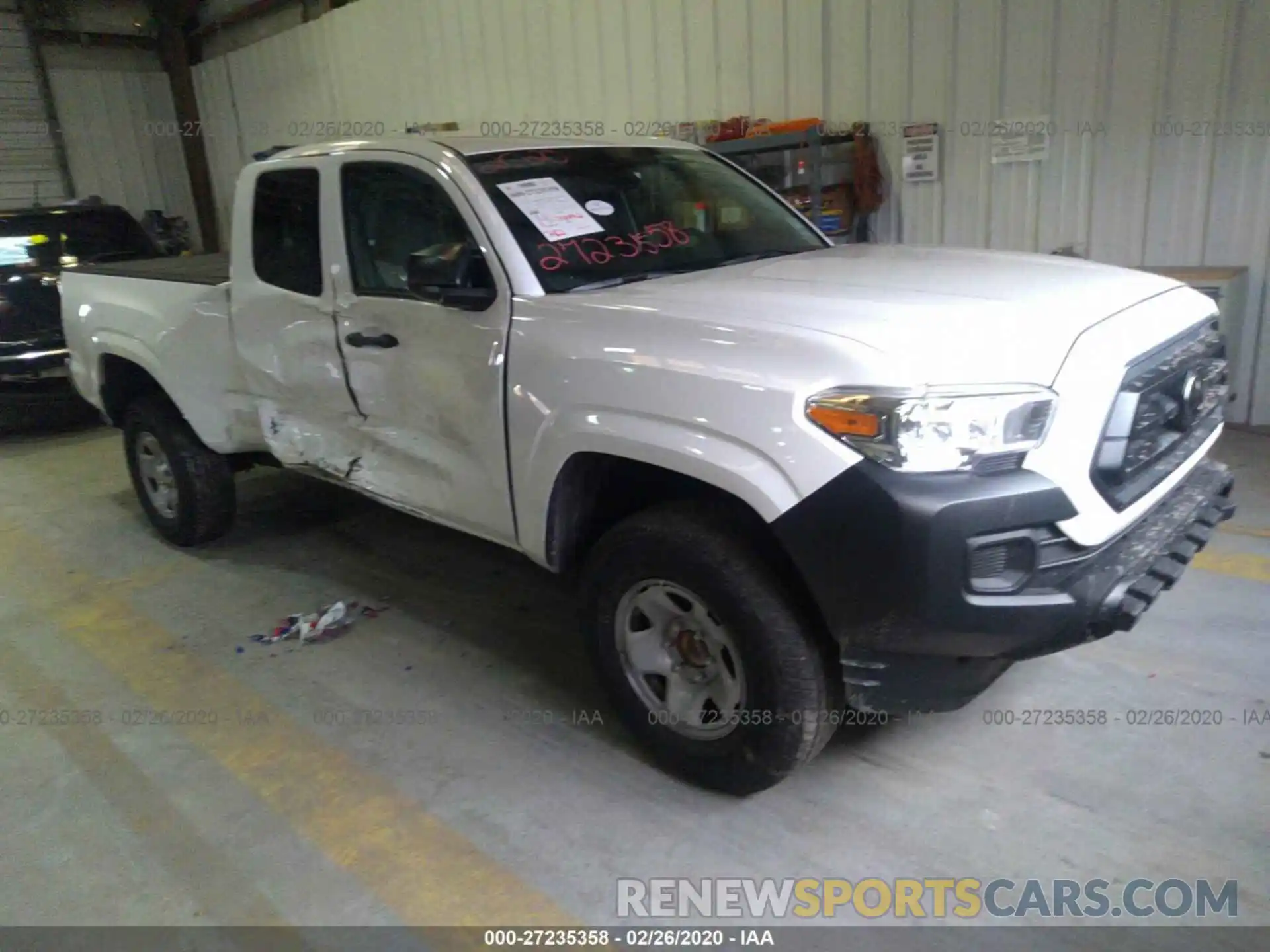 1 Photograph of a damaged car 5TFRX5GN5LX165359 TOYOTA TACOMA 2WD 2020